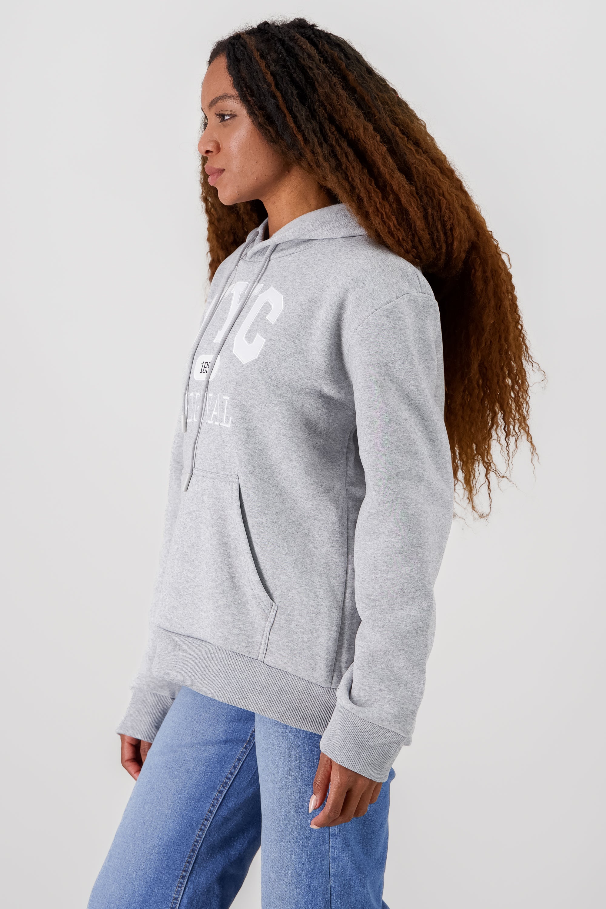 NYC Printed Hoodie LIGHT GRAY