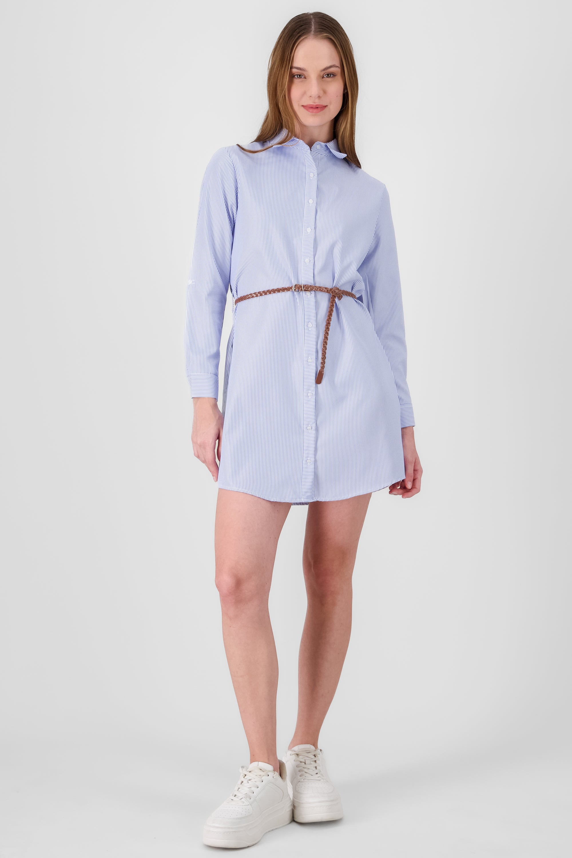 Shirt Dress with Belt Detail BLUE