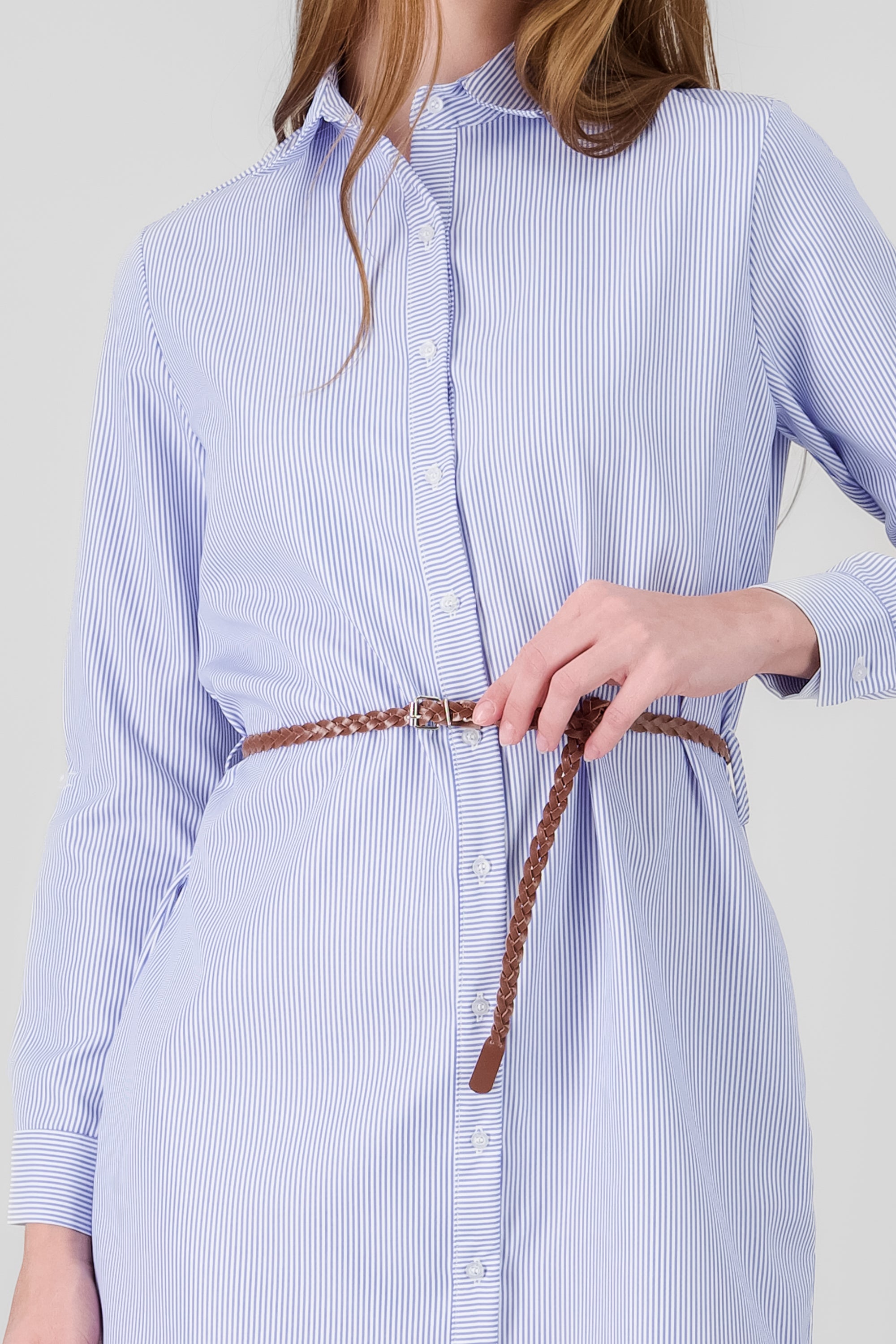 Shirt Dress with Belt Detail BLUE