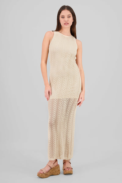 Knit Maxi Dress BEIGE