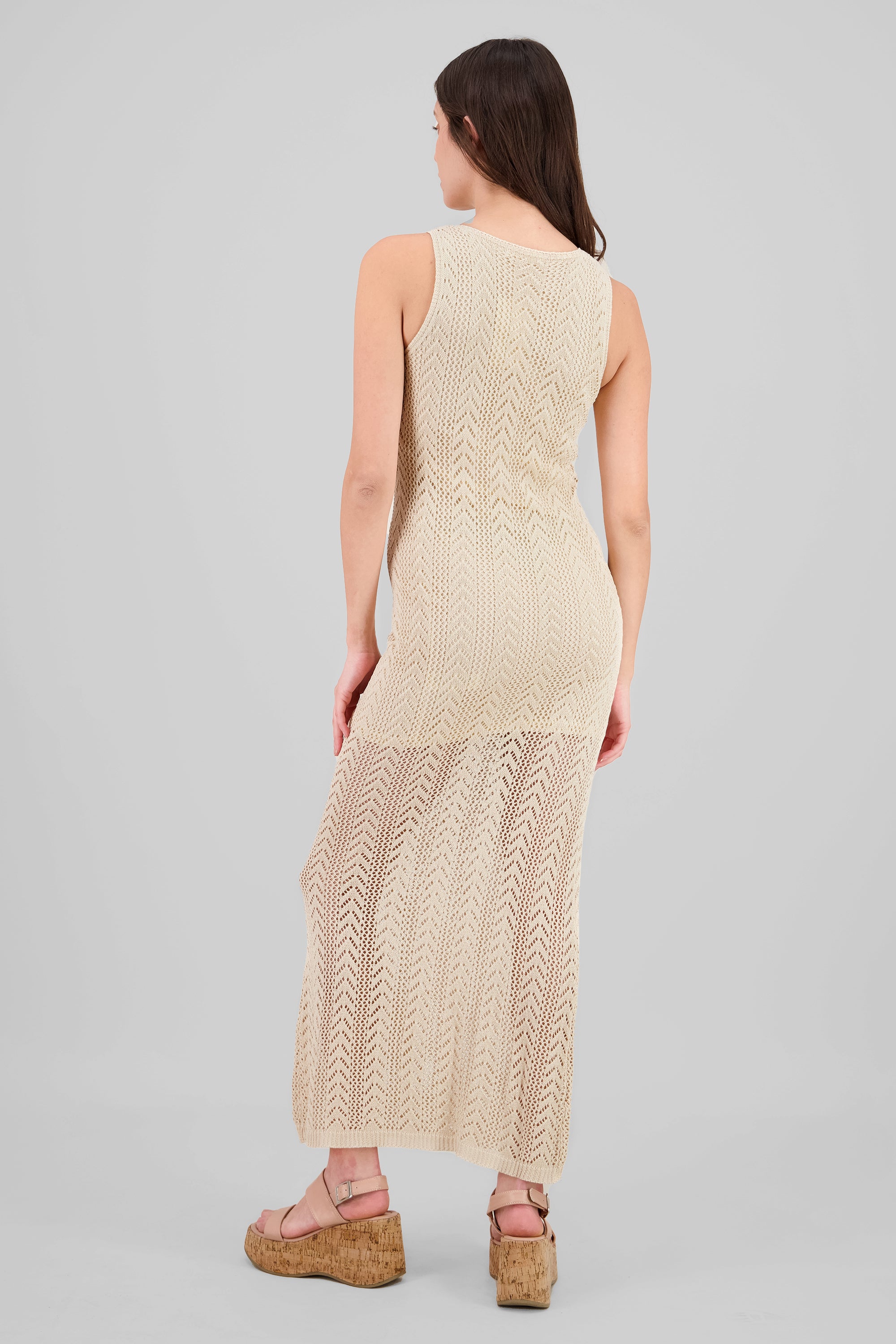 Knit Maxi Dress BEIGE