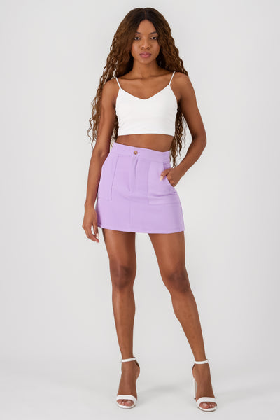 Tailored Mini Skirt PASTEL PURPLE