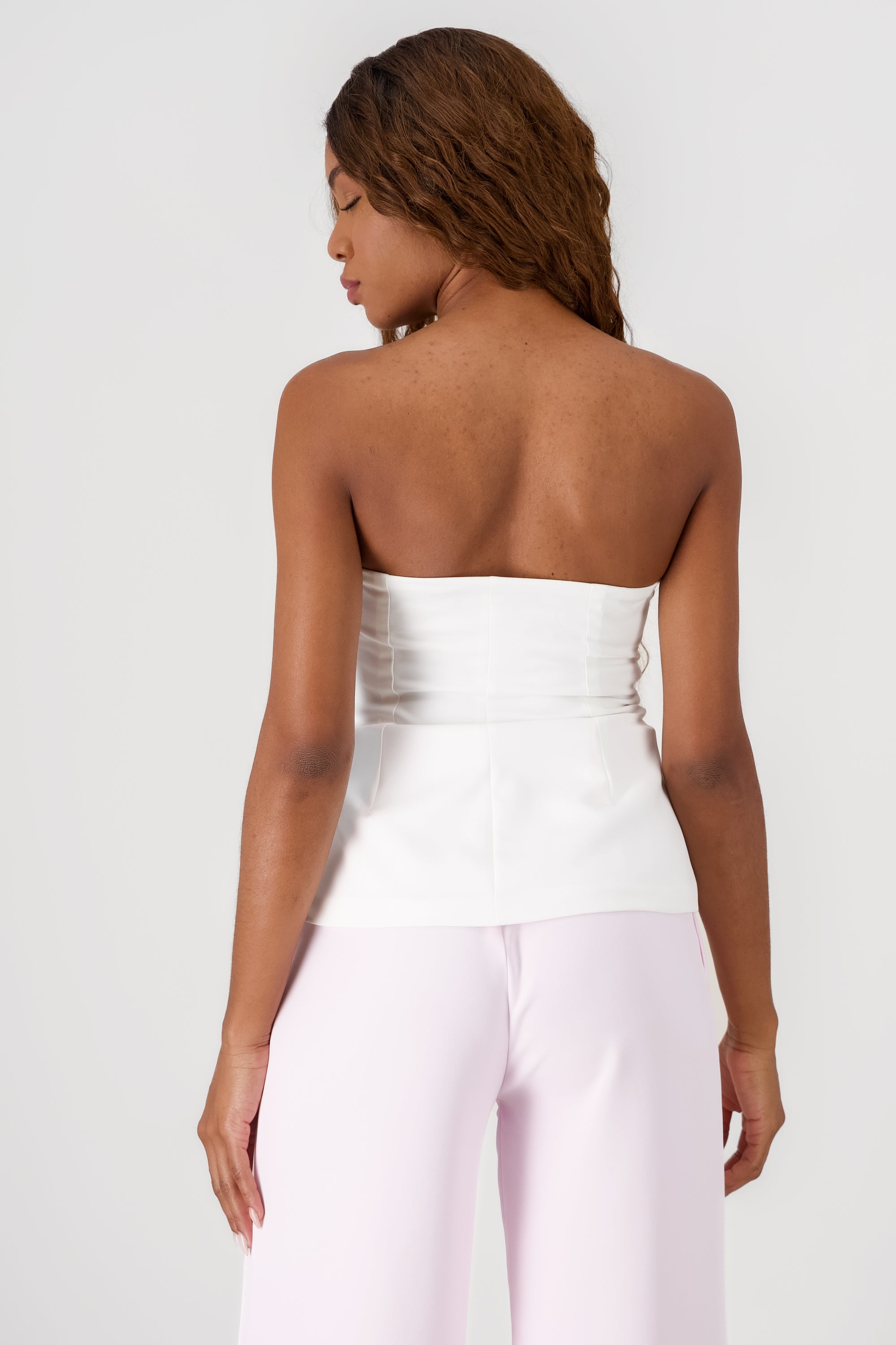 Tube Top with Side Zipper IVORY