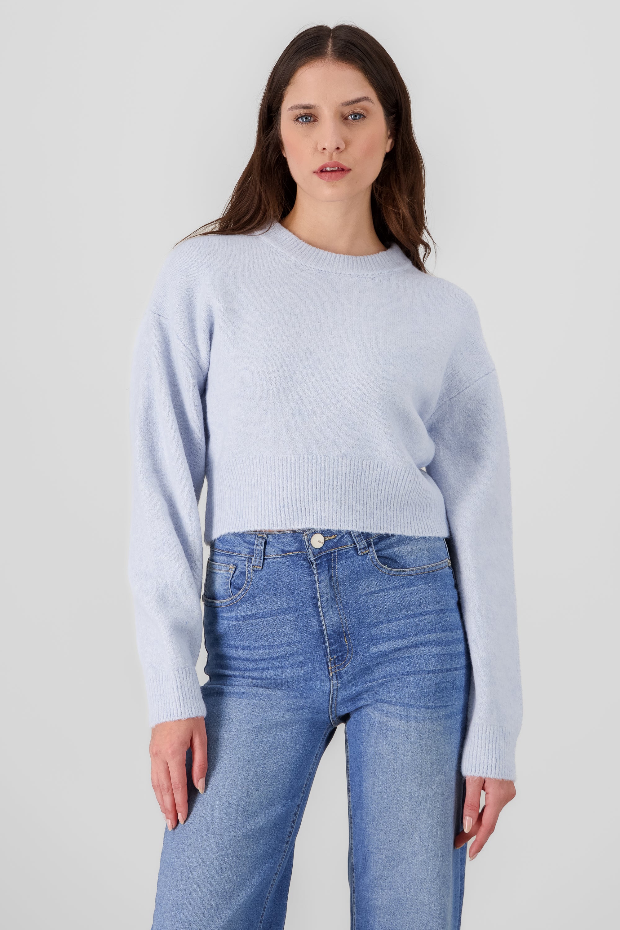 Soft Long Sleeve Sweater BLUE