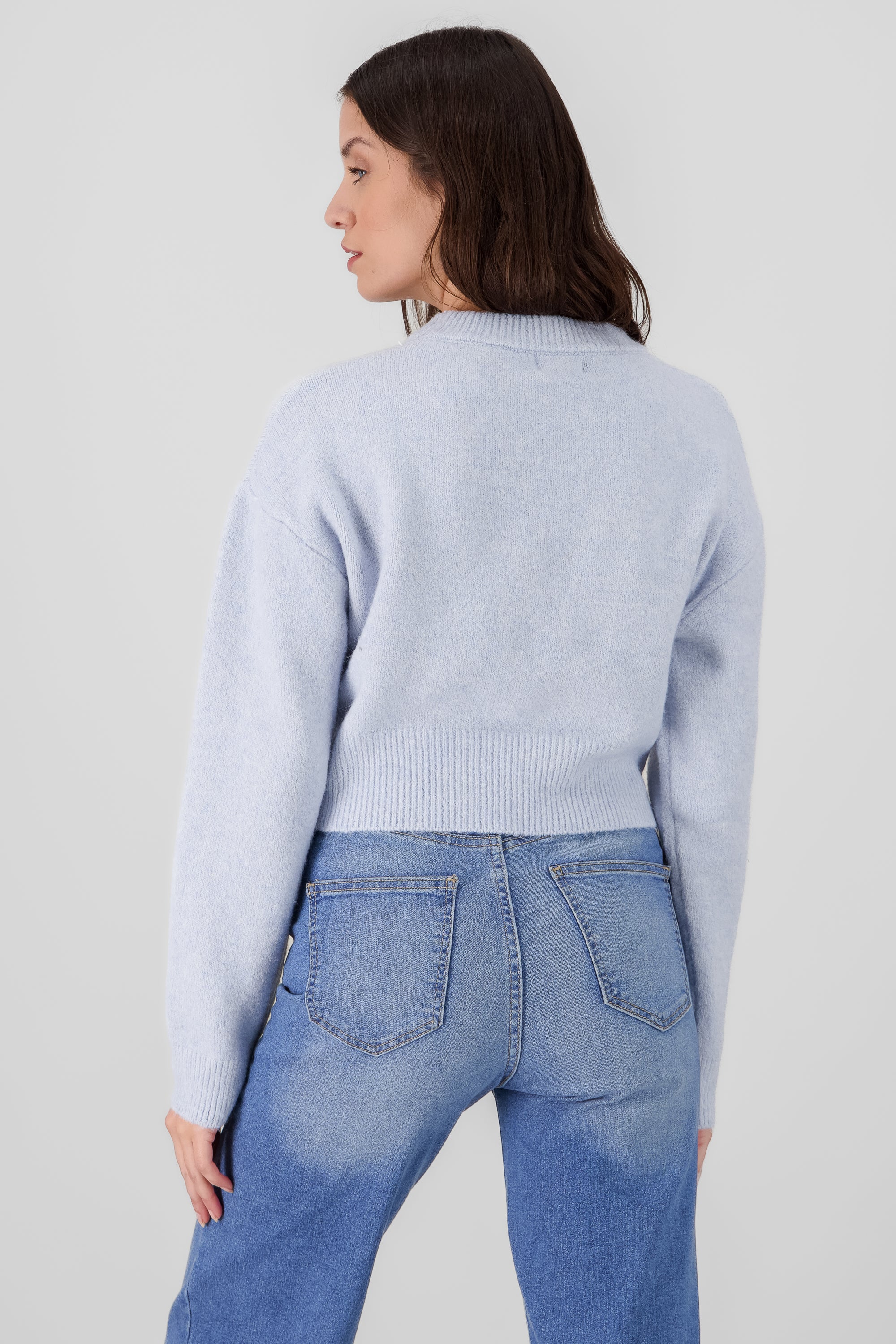 Soft Long Sleeve Sweater BLUE