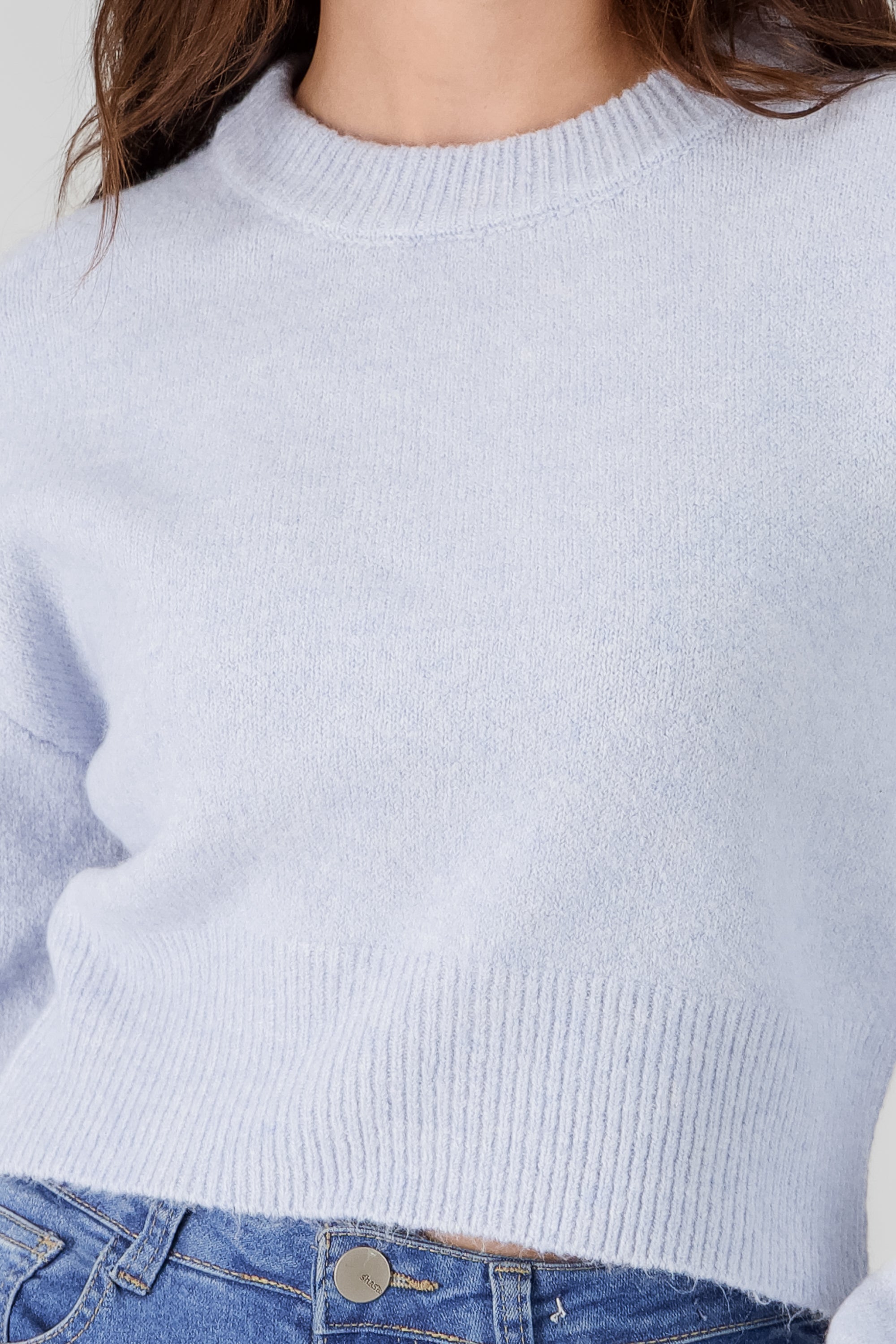 Soft Long Sleeve Sweater BLUE