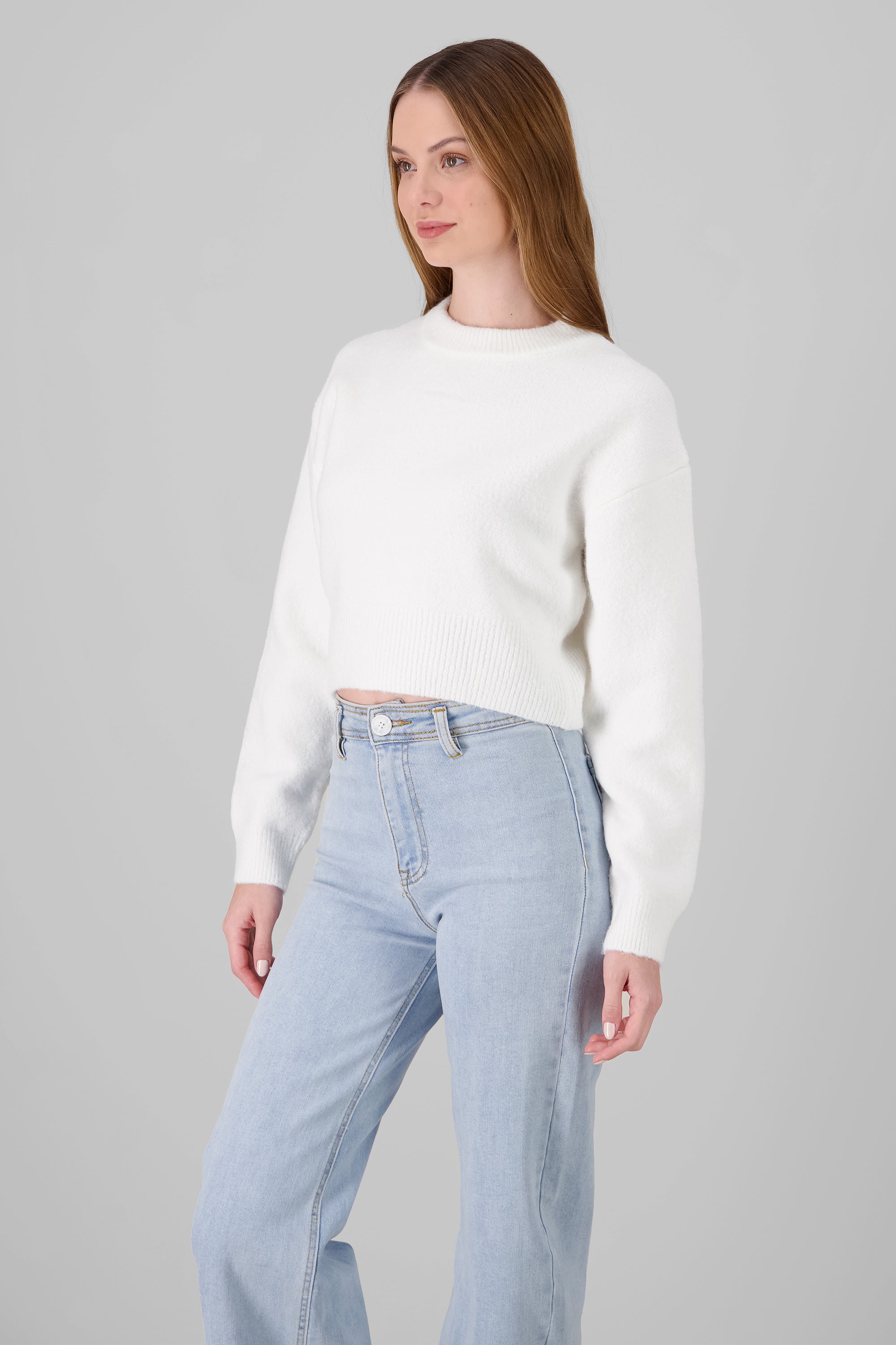 Soft Long Sleeve Sweater WHITE