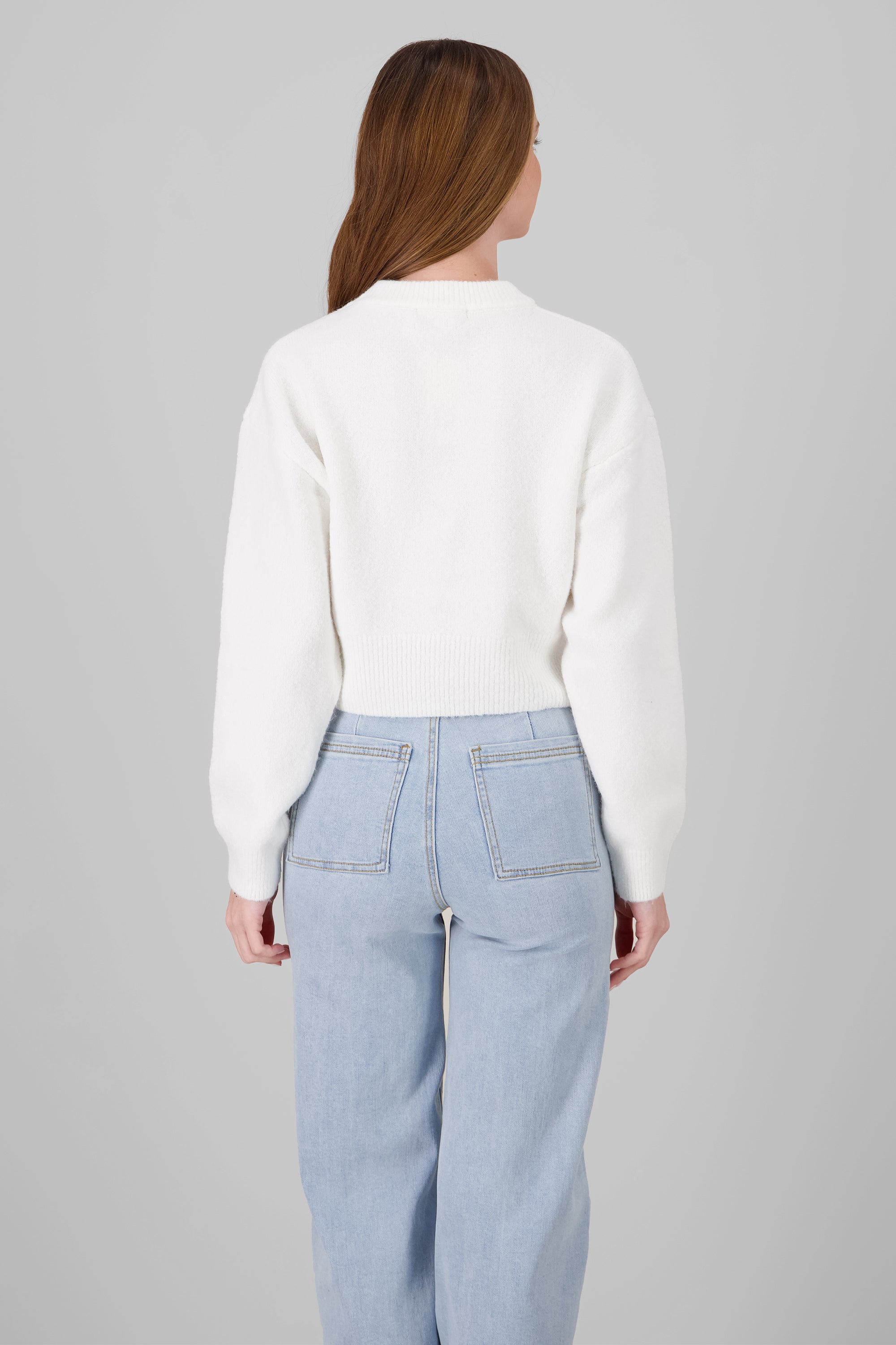 Soft Long Sleeve Sweater WHITE