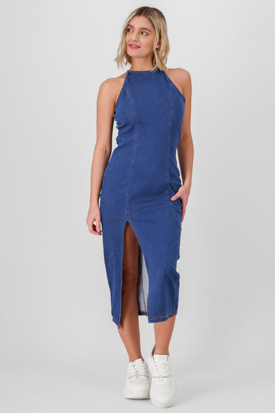 Denim Midi Dress MEDIUM WASH