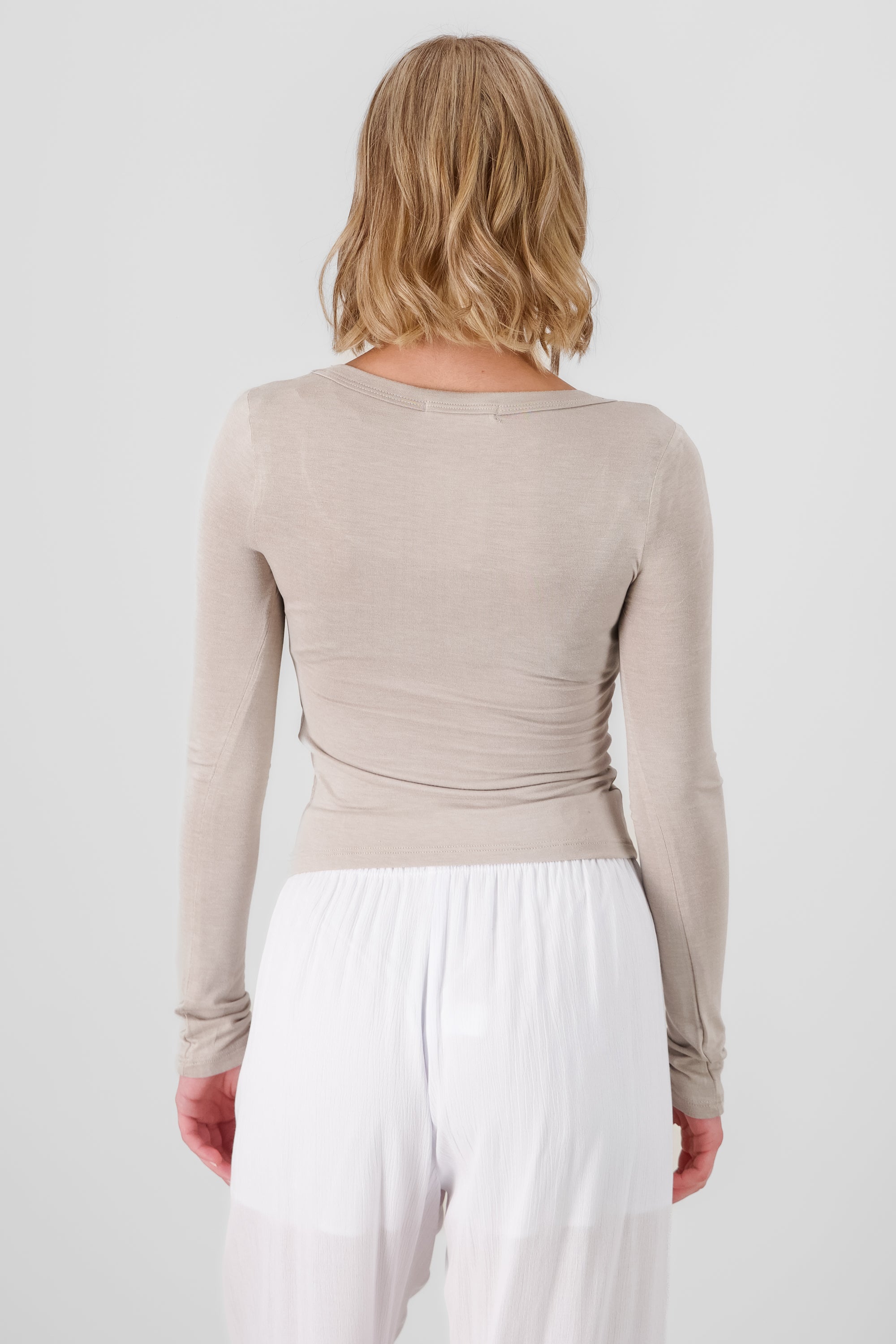 Solid Long Sleeve Top SAND