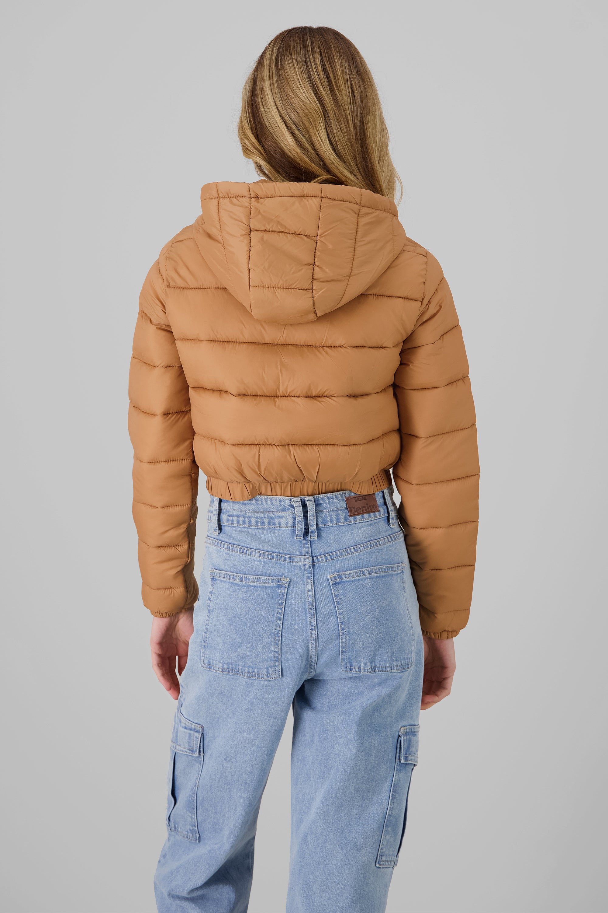 Puffer Jacket with Hood CAMEL