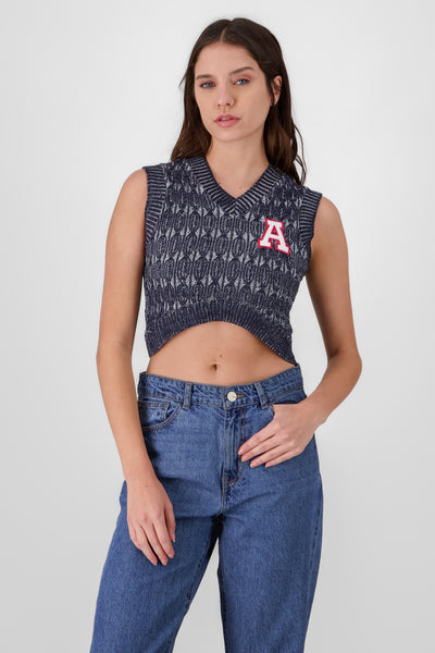 Knitted Vest NAVY COMBO