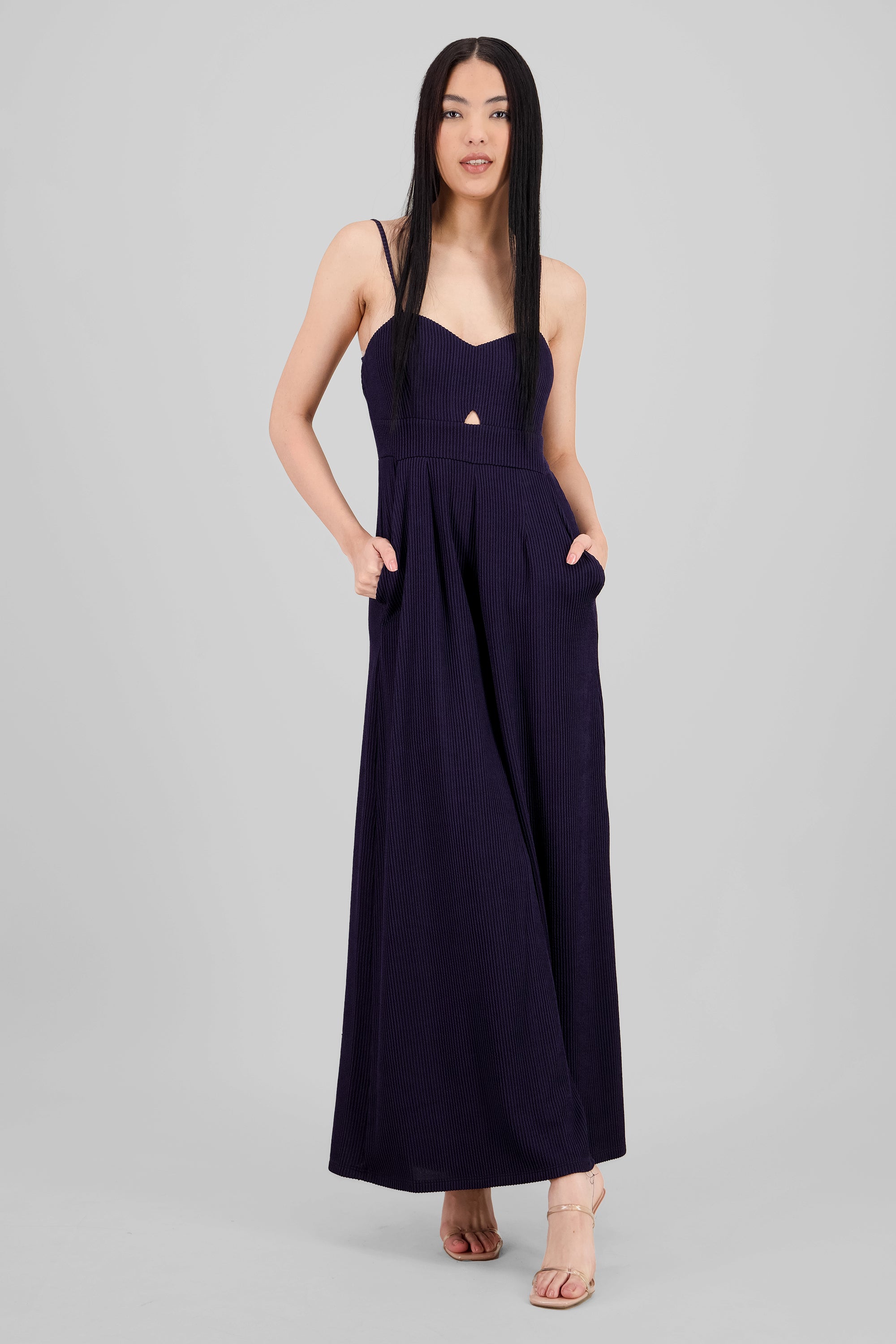 Textured Jumpsuit NAVY