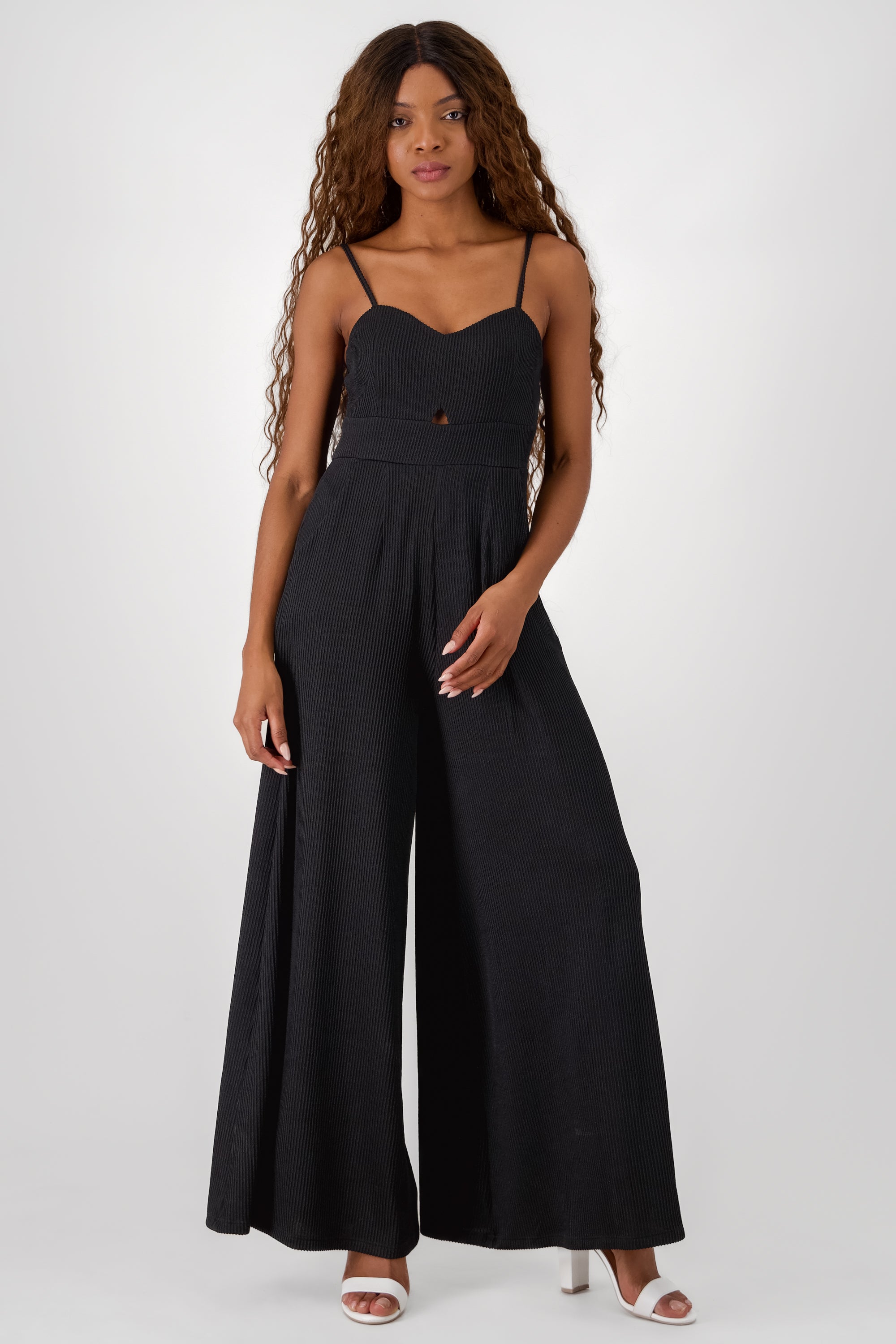 Textured Jumpsuit BLACK