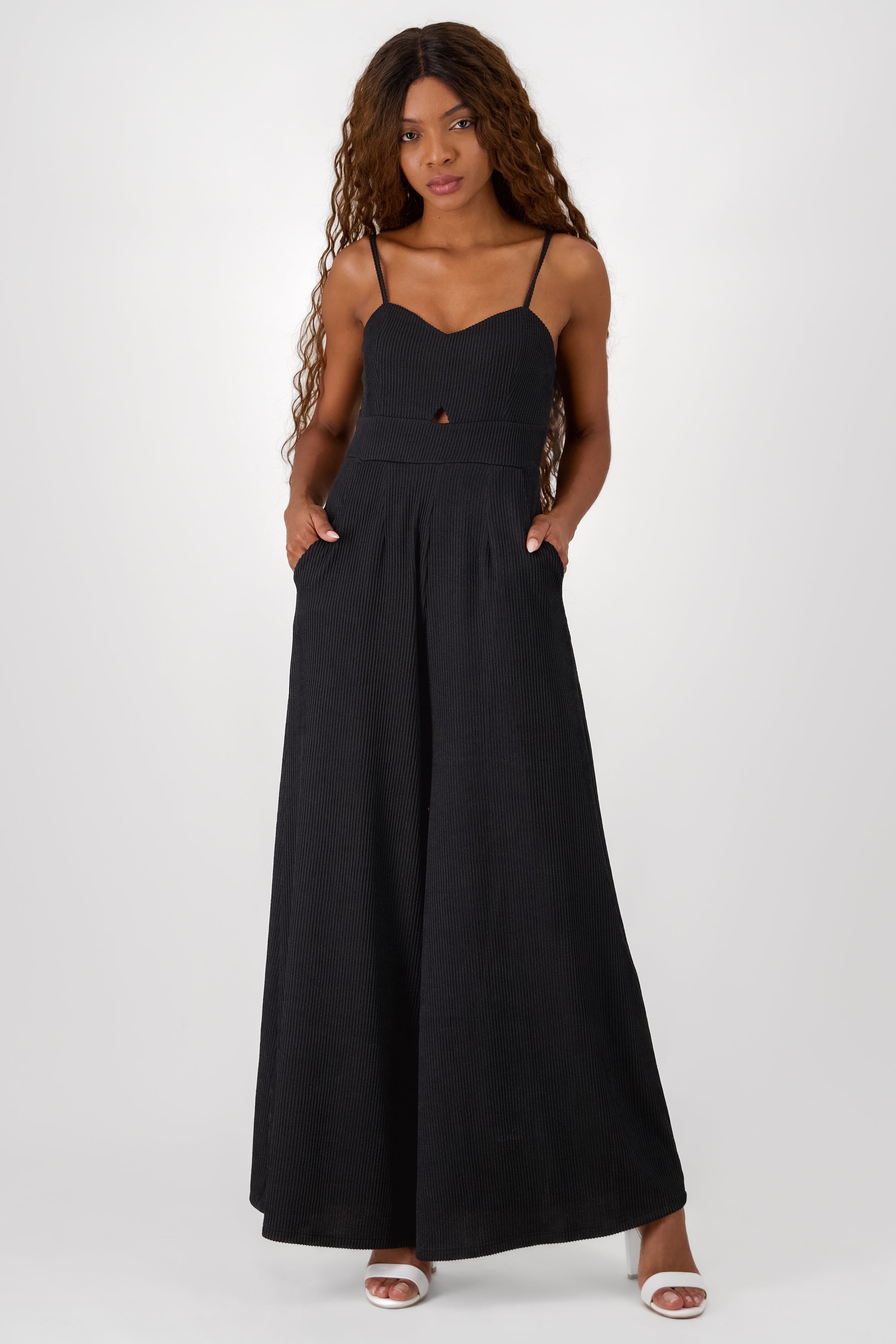 Textured Jumpsuit BLACK