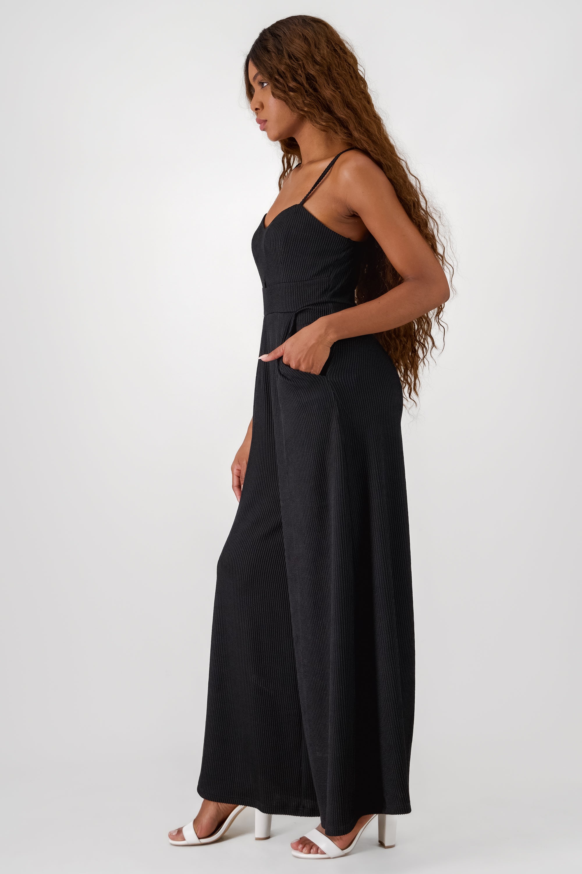 Textured Jumpsuit BLACK