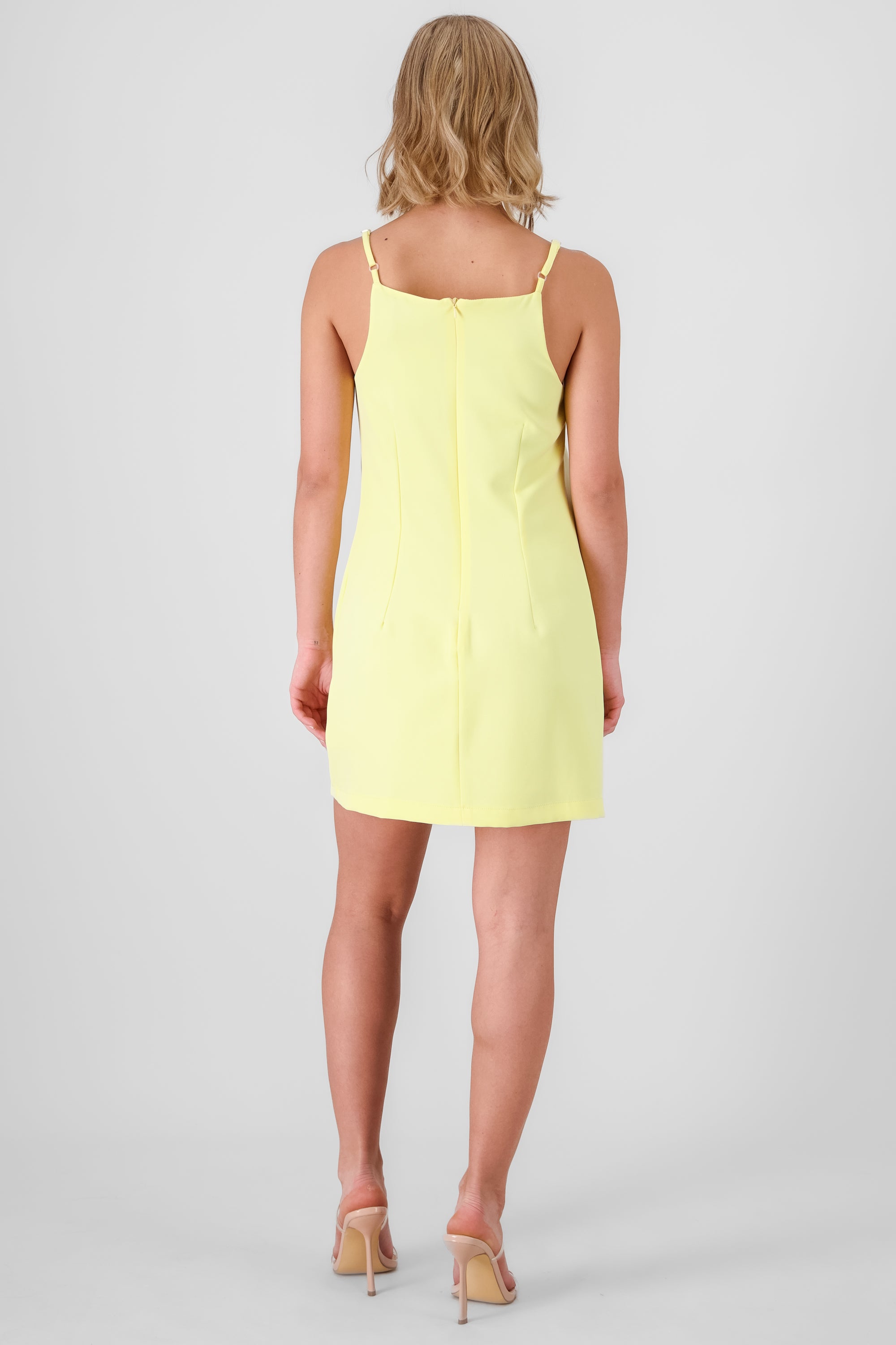 Basic Solid Dress PASTEL YELLOW