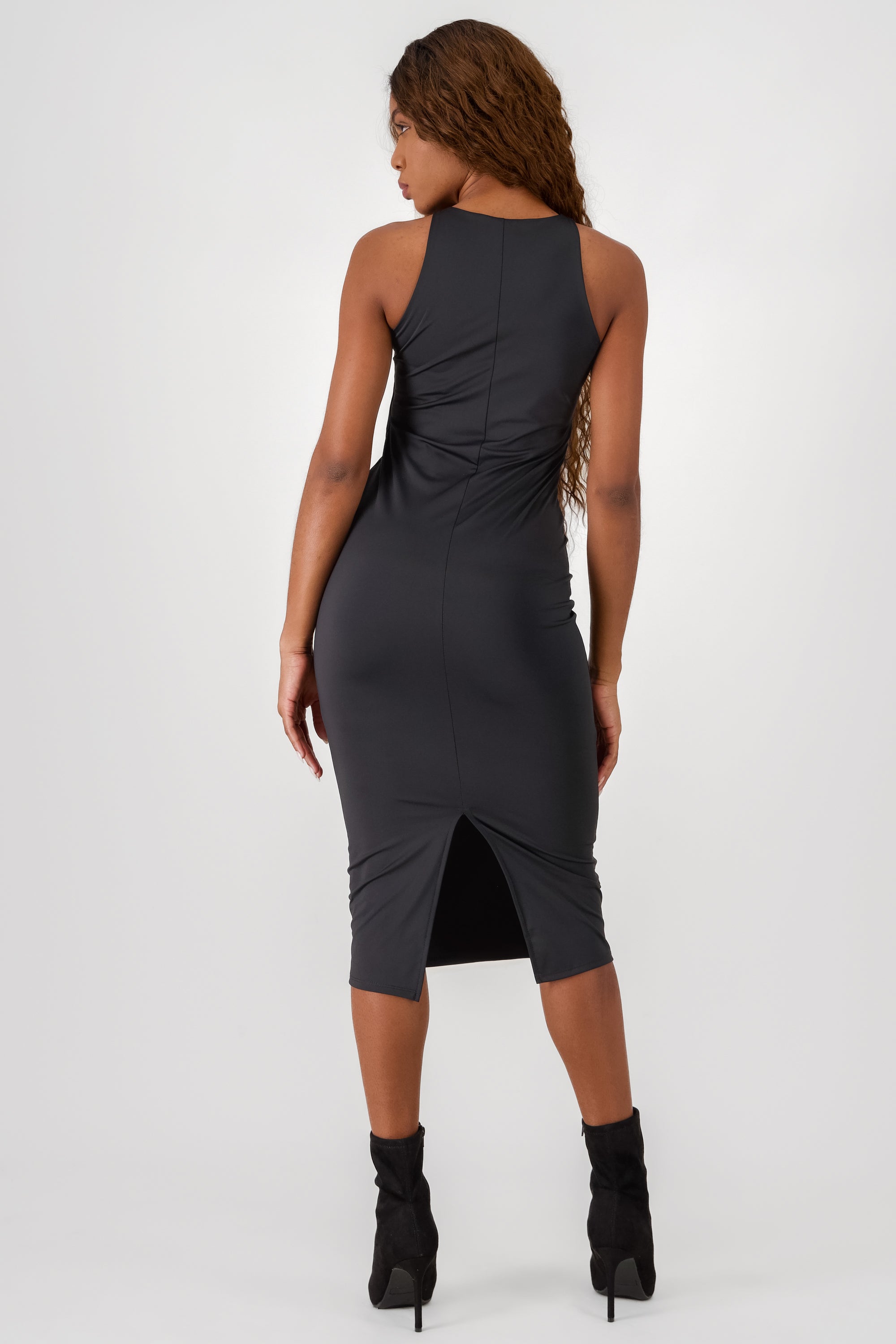 Halter Neck Bodycon Dress BLACK