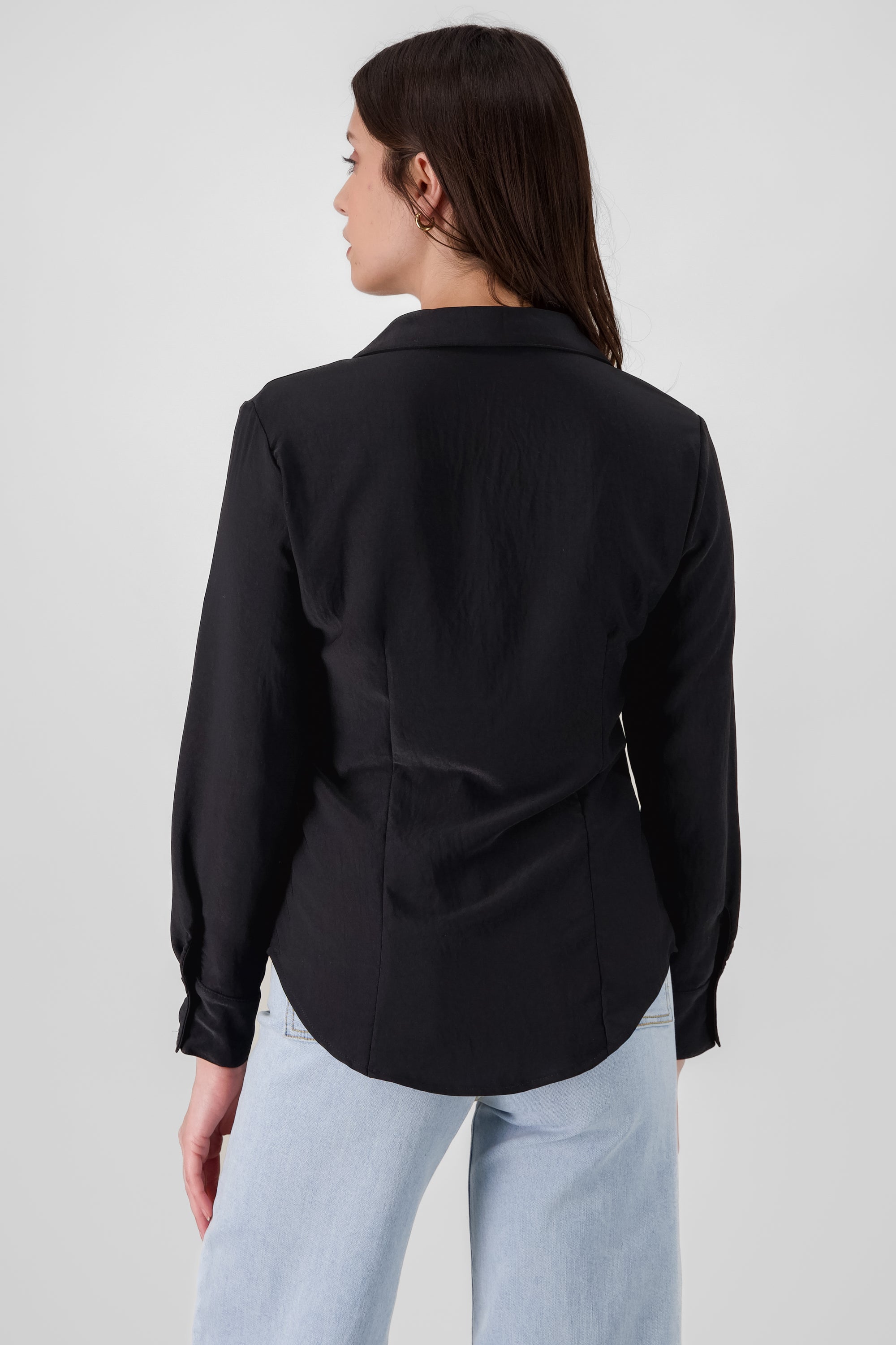 Long Sleeve Solid Shirt BLACK