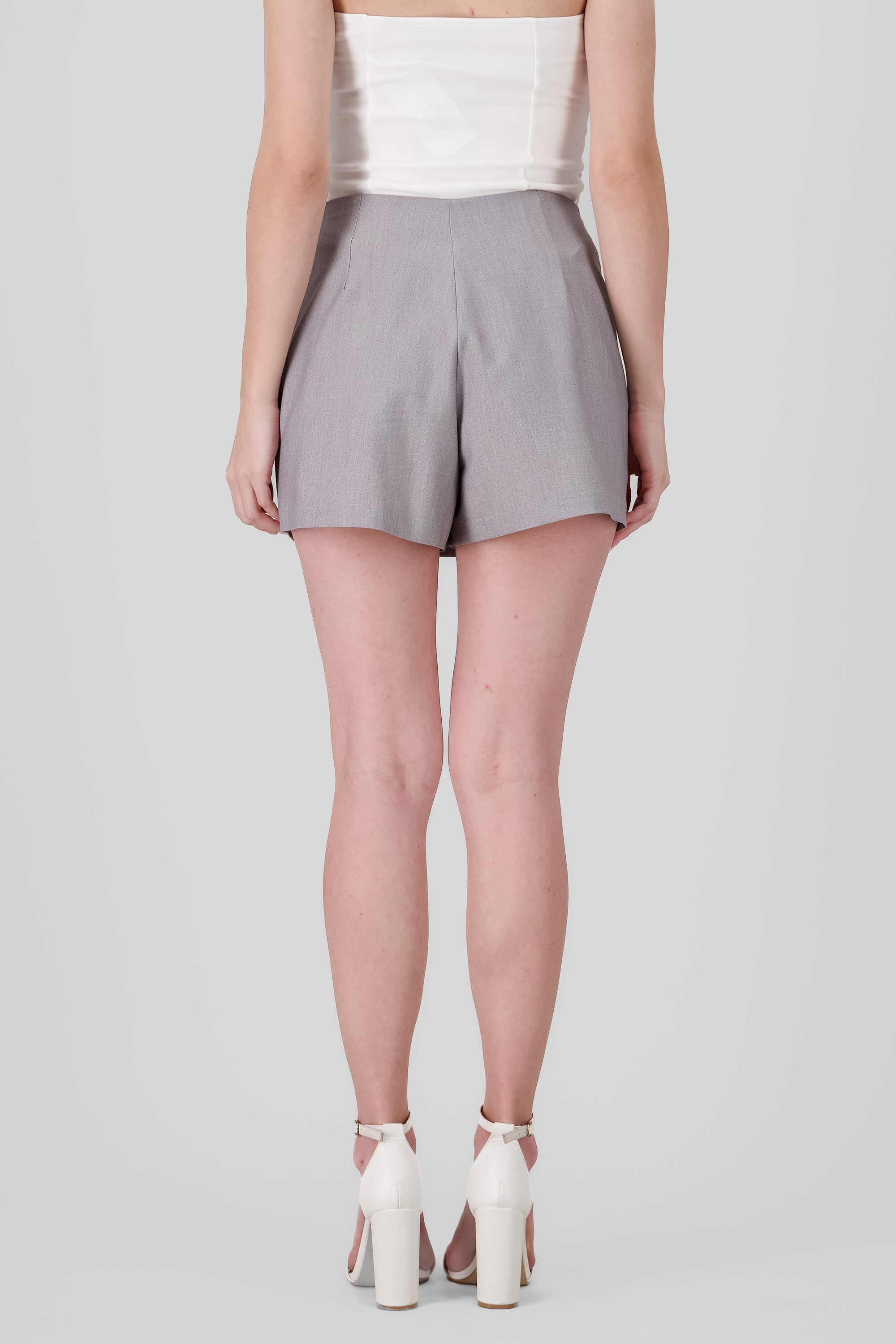 Solid Mini Skirt LIGHT GRAY