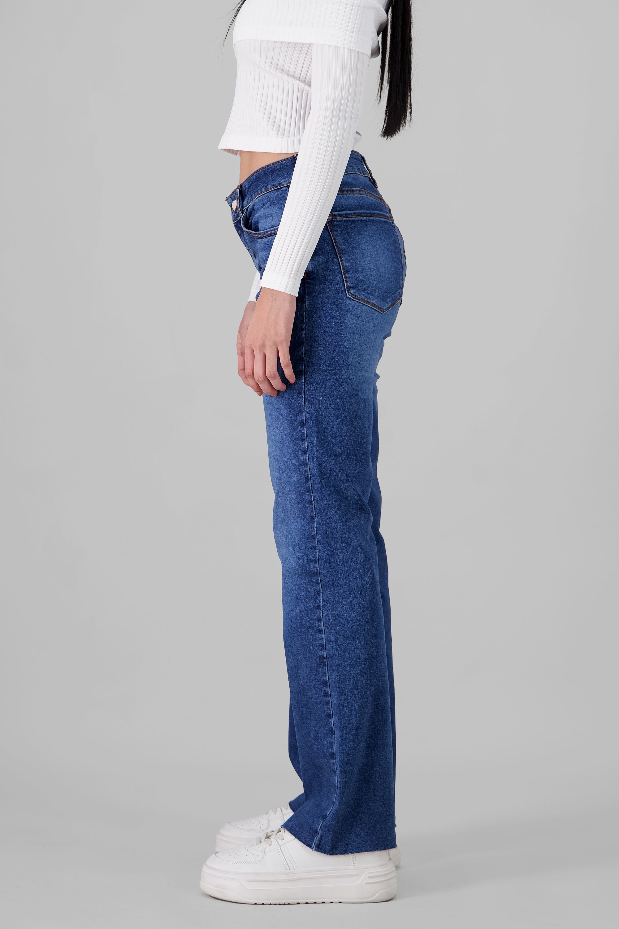 Bootcut Jeans with Slit MEDIUM WASH