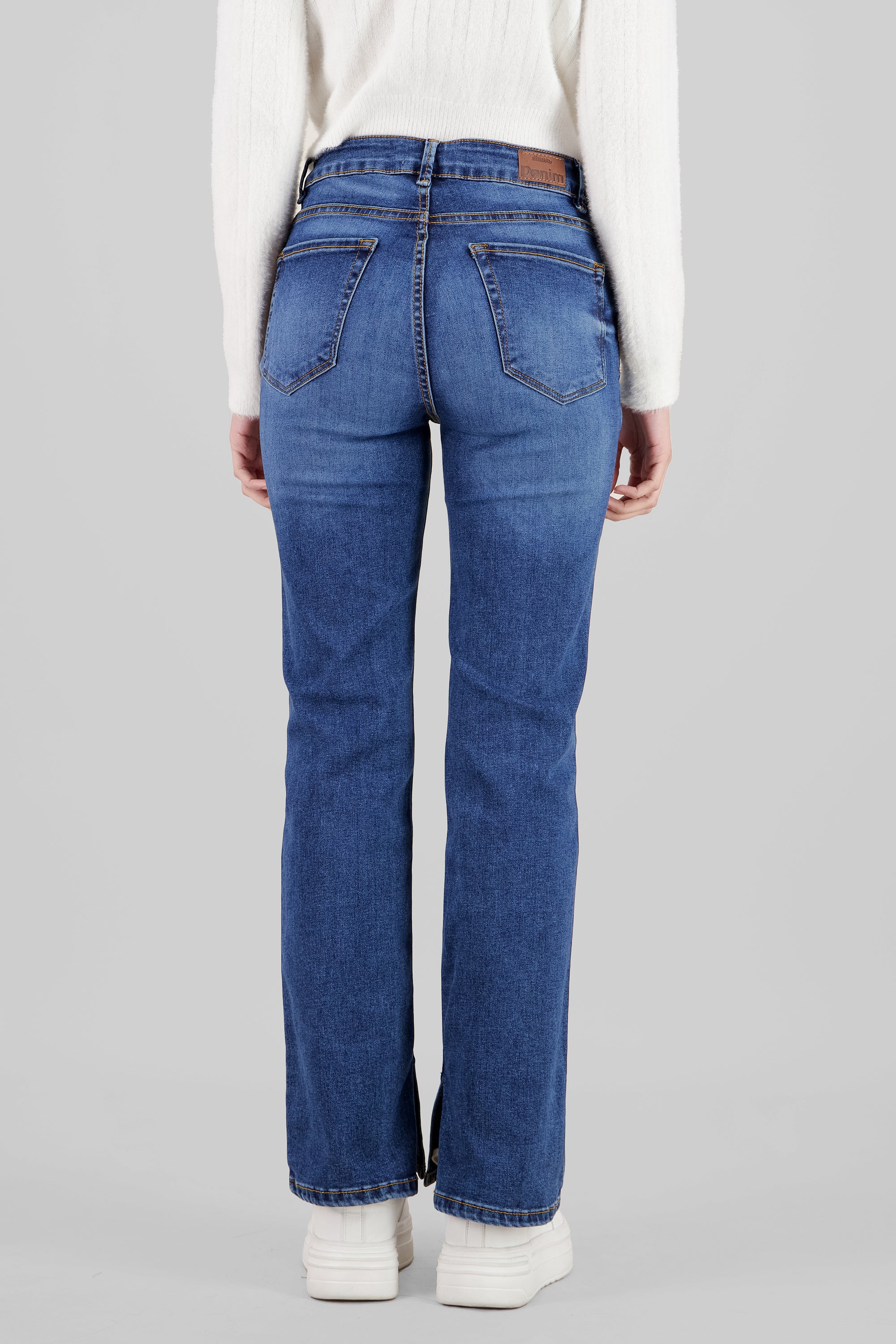 Bootcut Jeans with Slit STONE