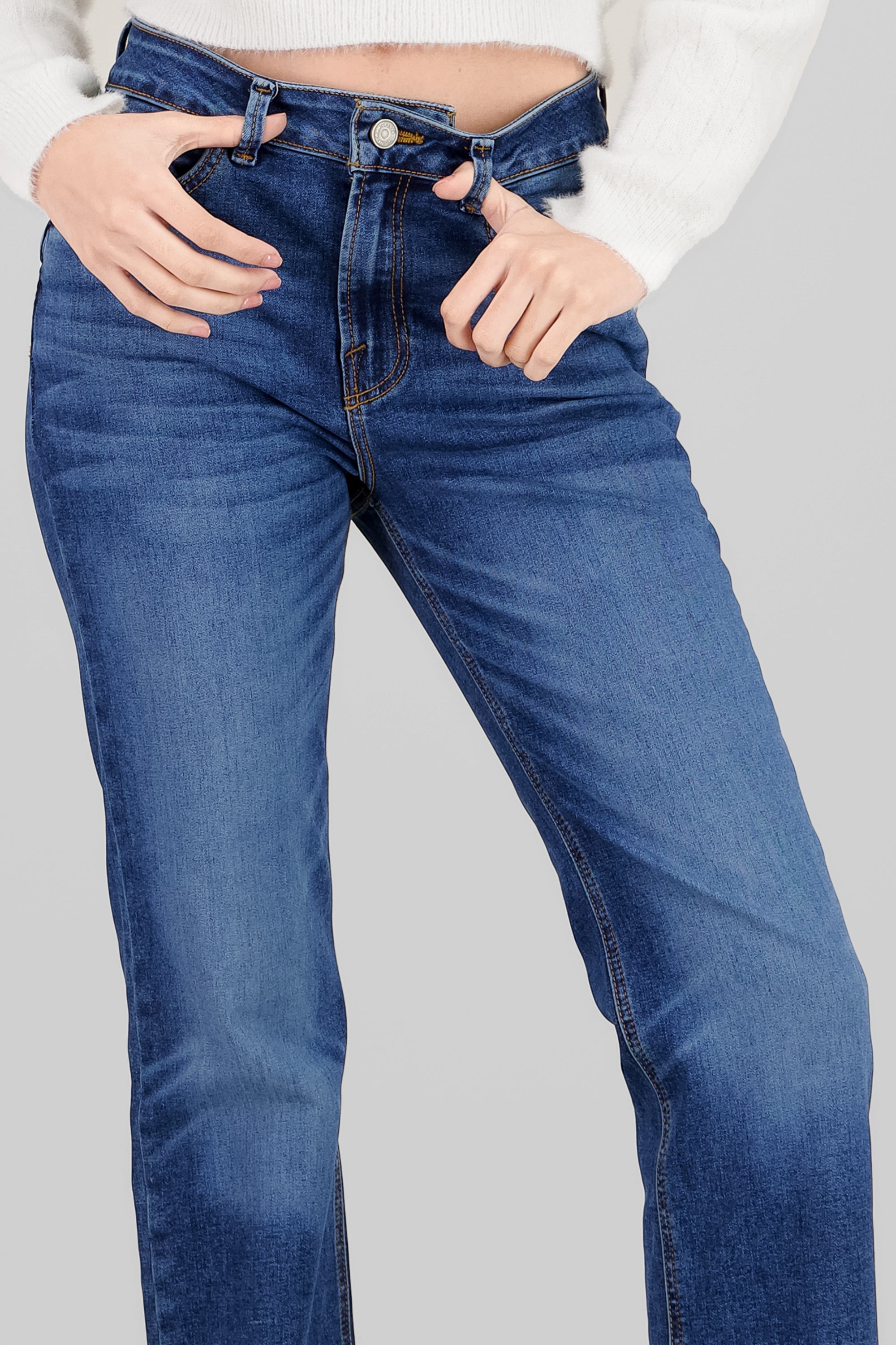 Bootcut Jeans with Slit STONE