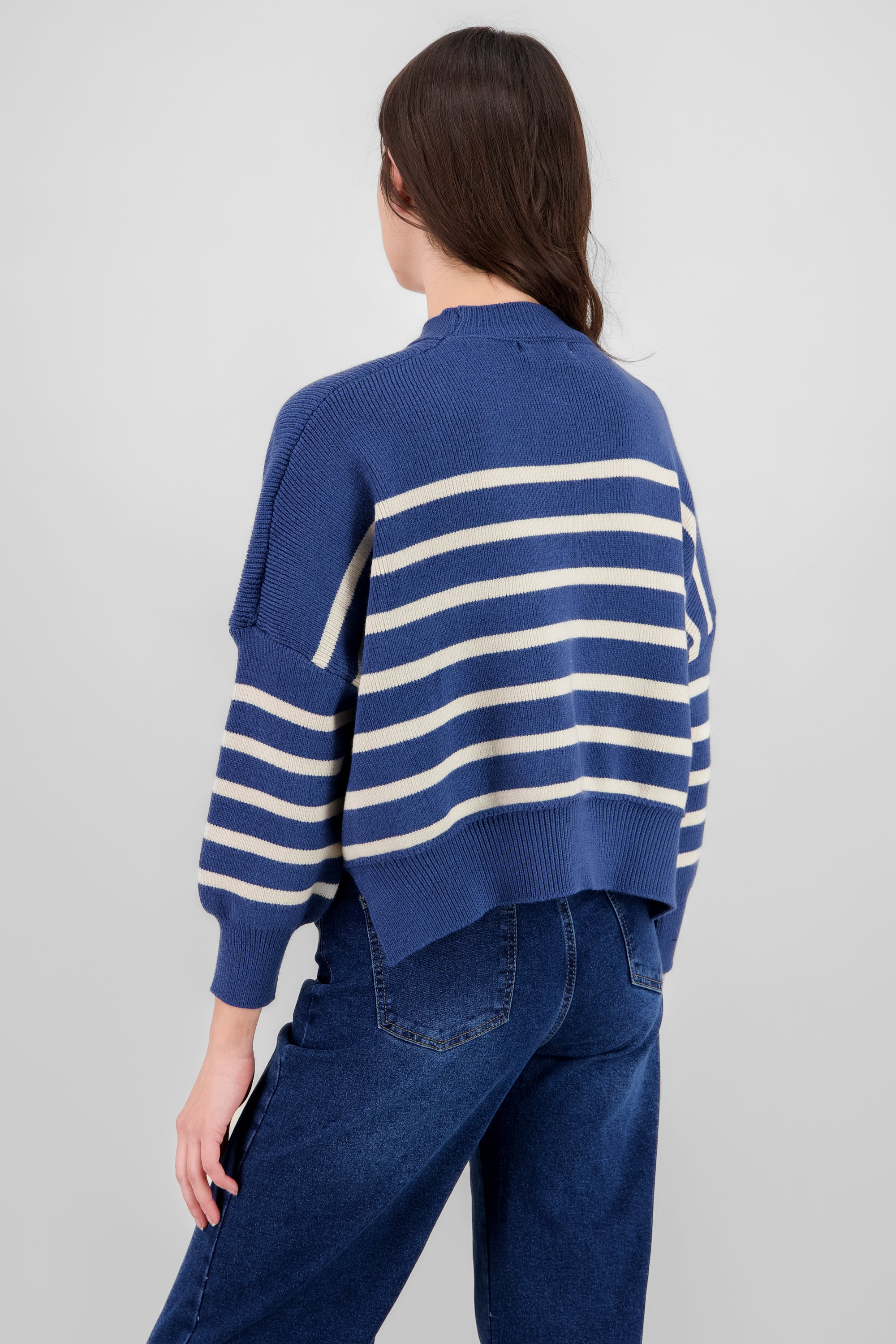 Soft Striped Sweater BLUE COMBO