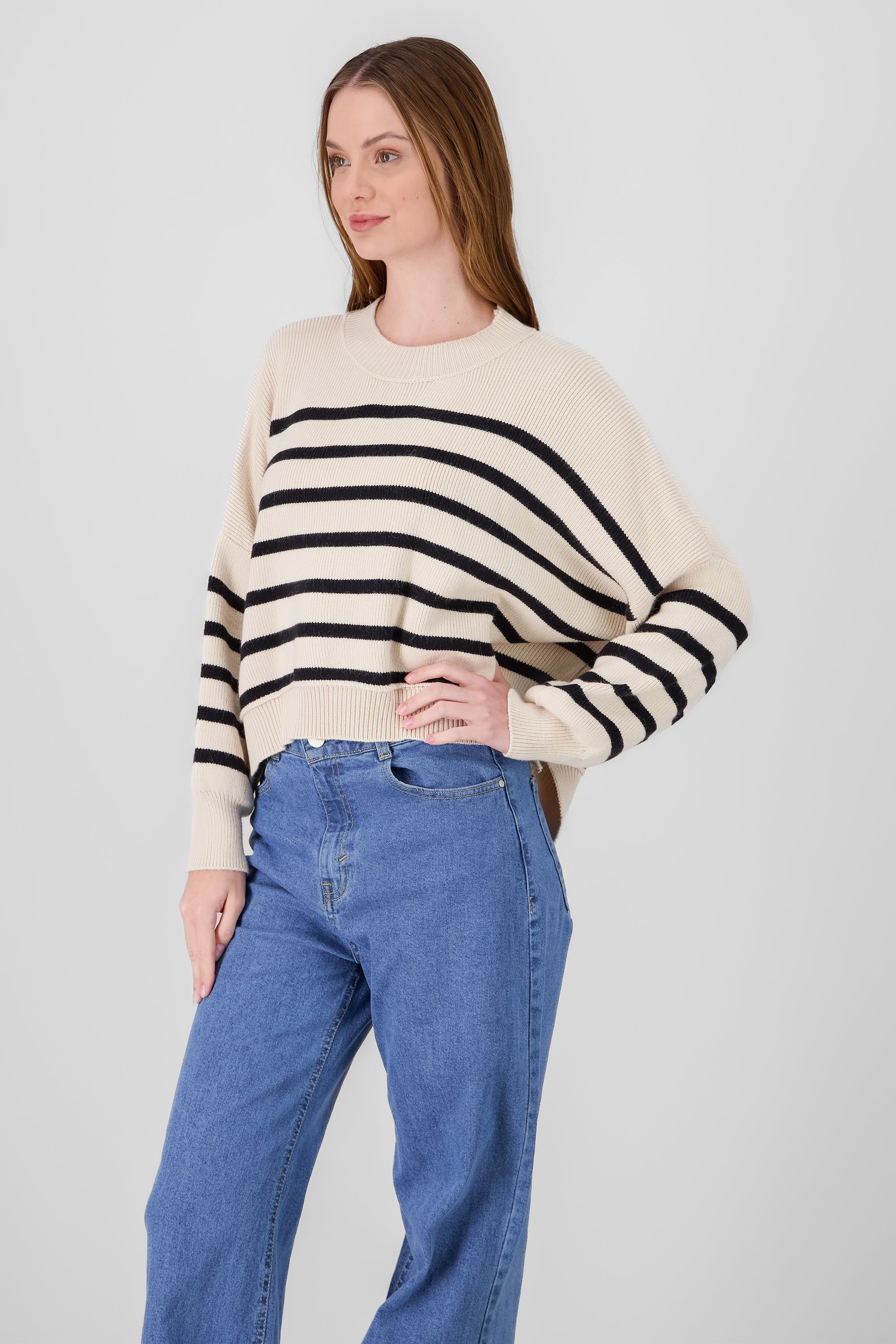 Soft Striped Sweater CREAM