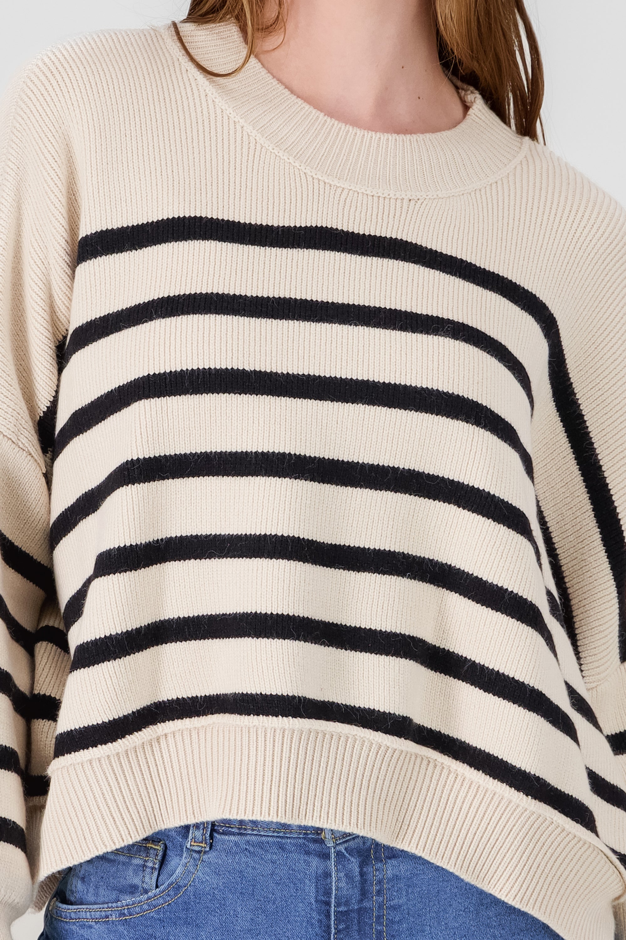 Soft Striped Sweater CREAM