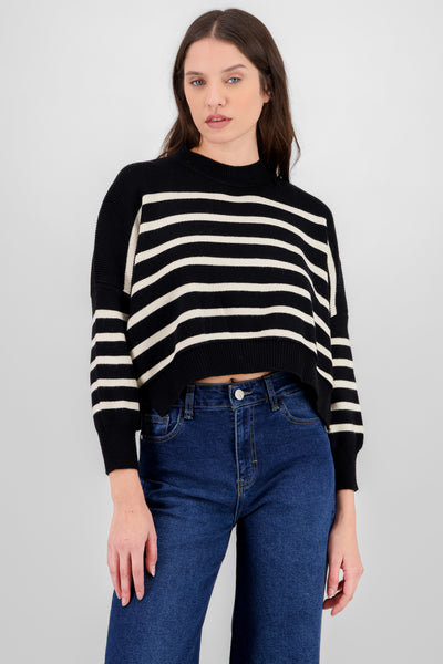 Soft Striped Sweater BLUE COMBO