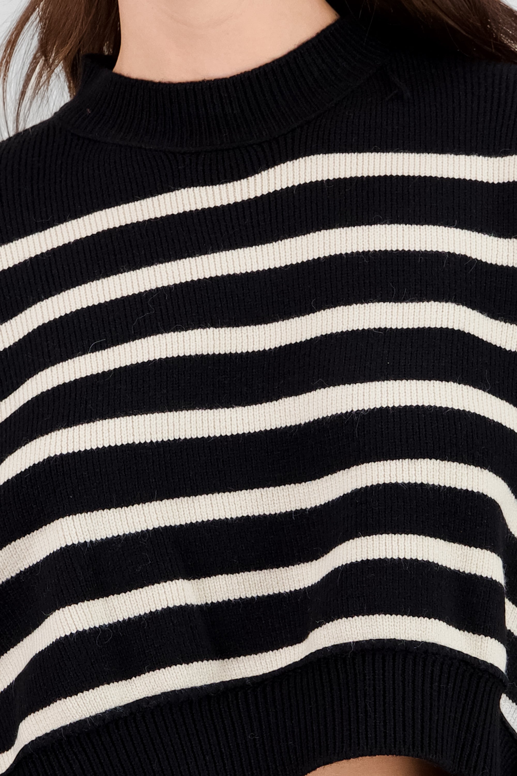 Soft Striped Sweater BLACK COMBO