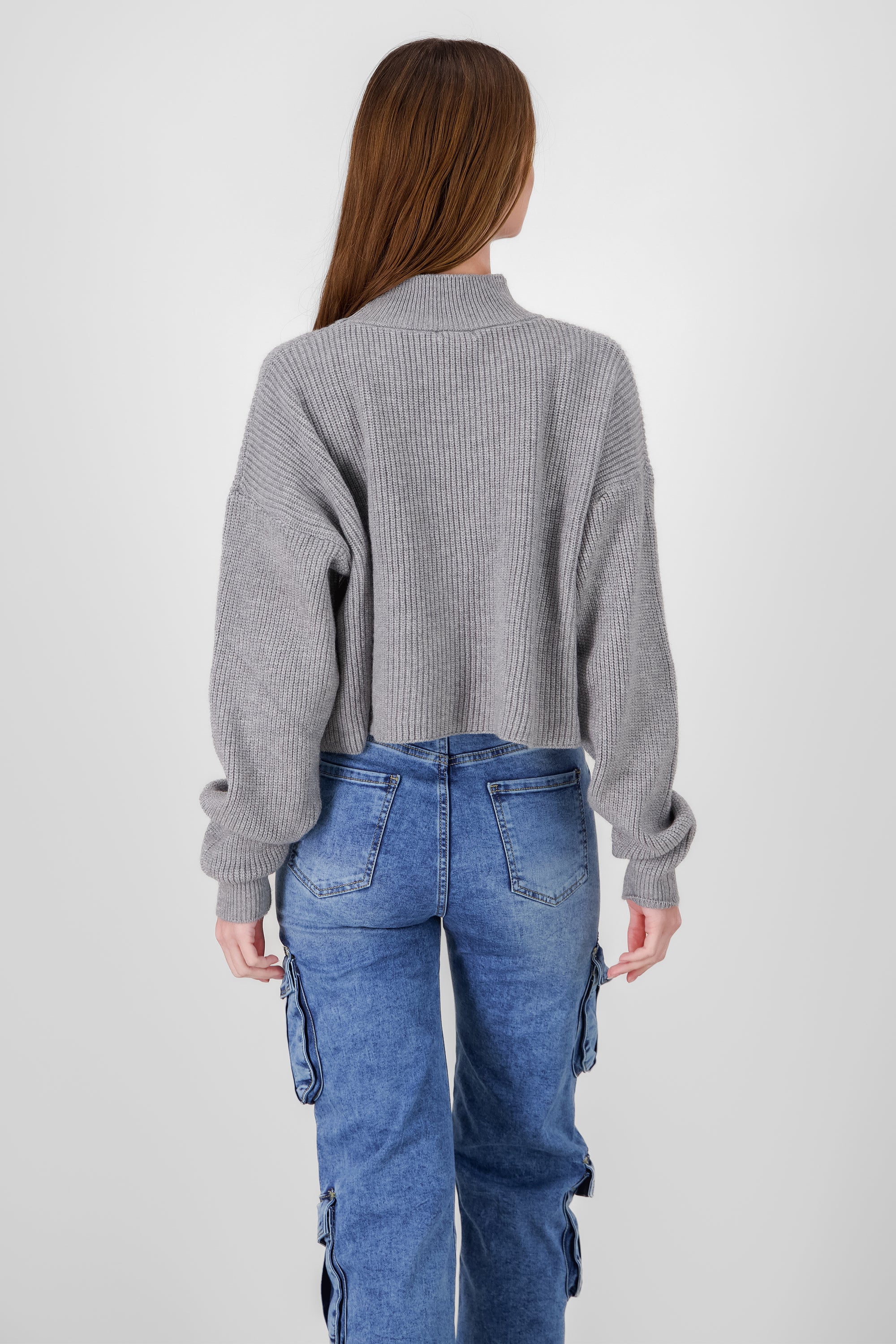 Soft Solid Turtleneck Sweater GRAY