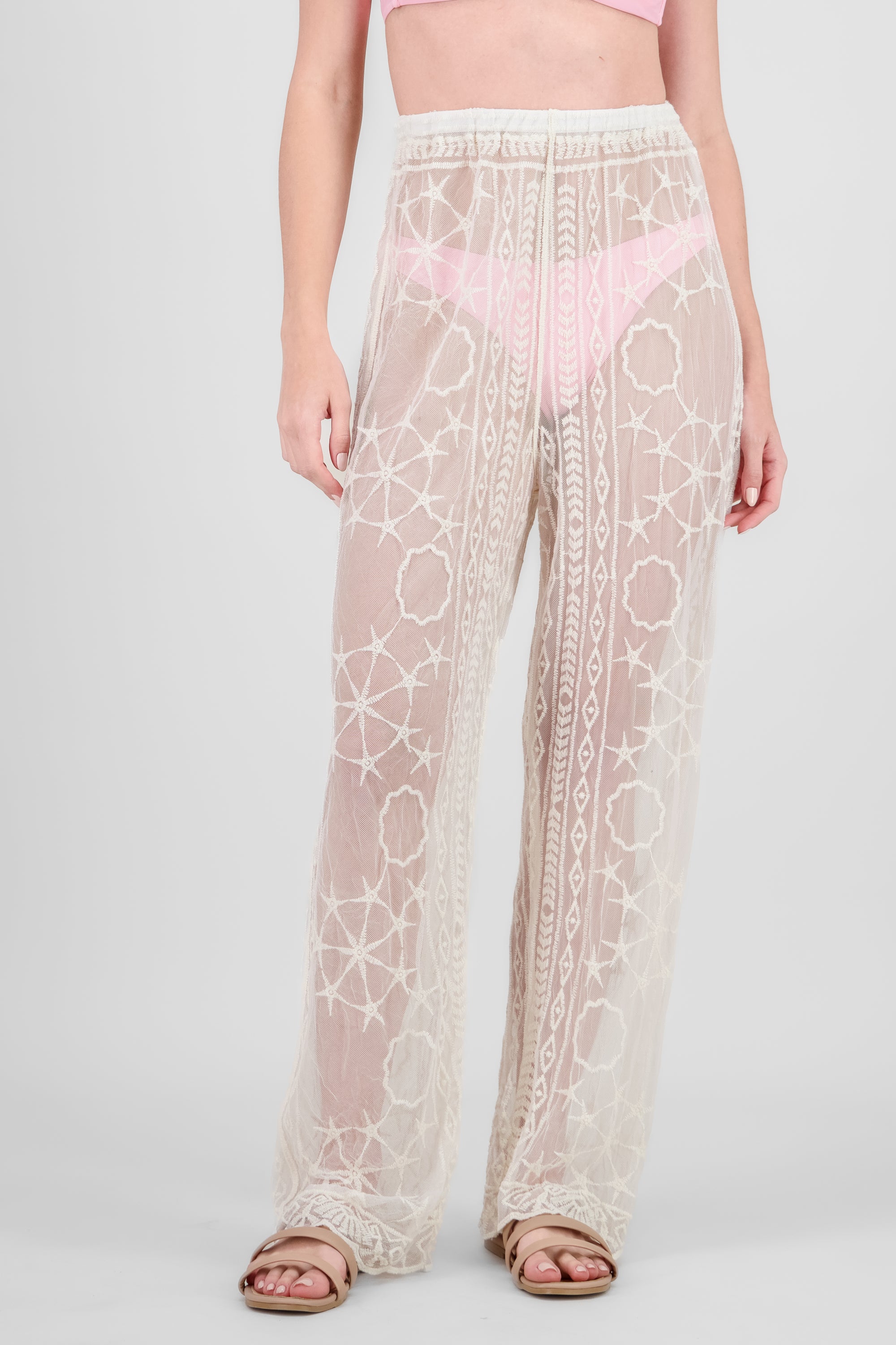 Wide Lace Pants WHITE