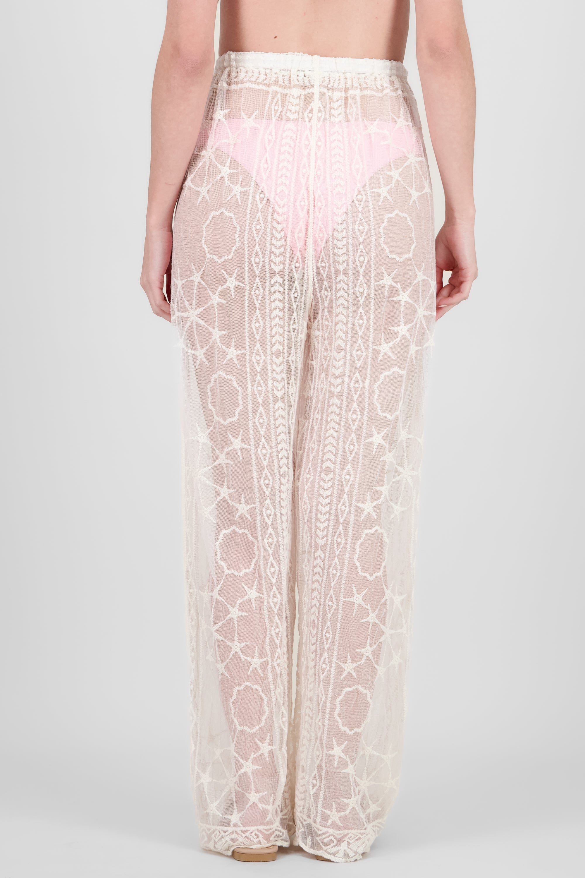 Wide Lace Pants WHITE