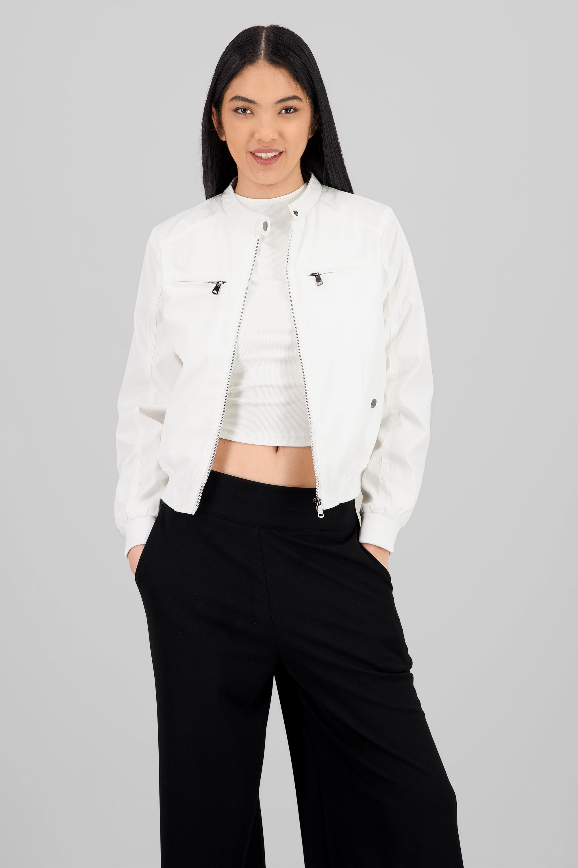 Lightweight Bomber Jacket WHITE