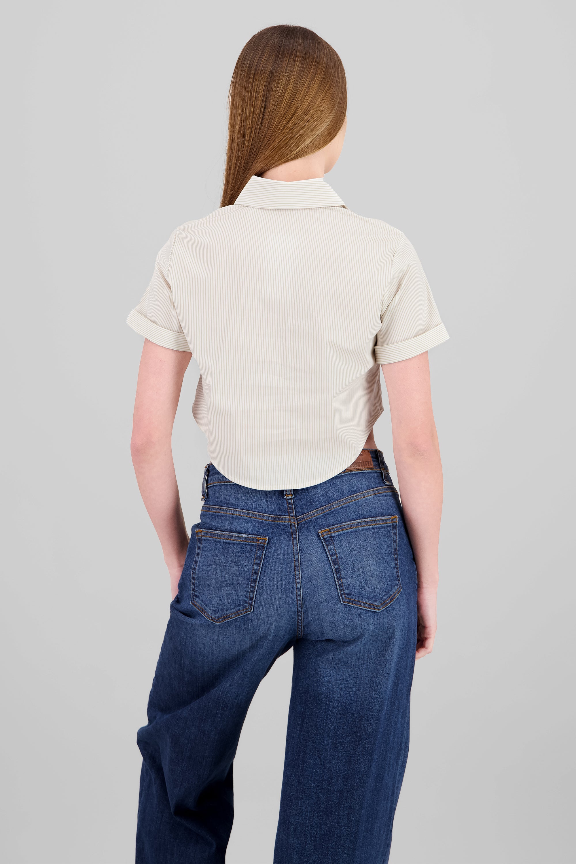 Cropped Short Sleeve Shirt SAND