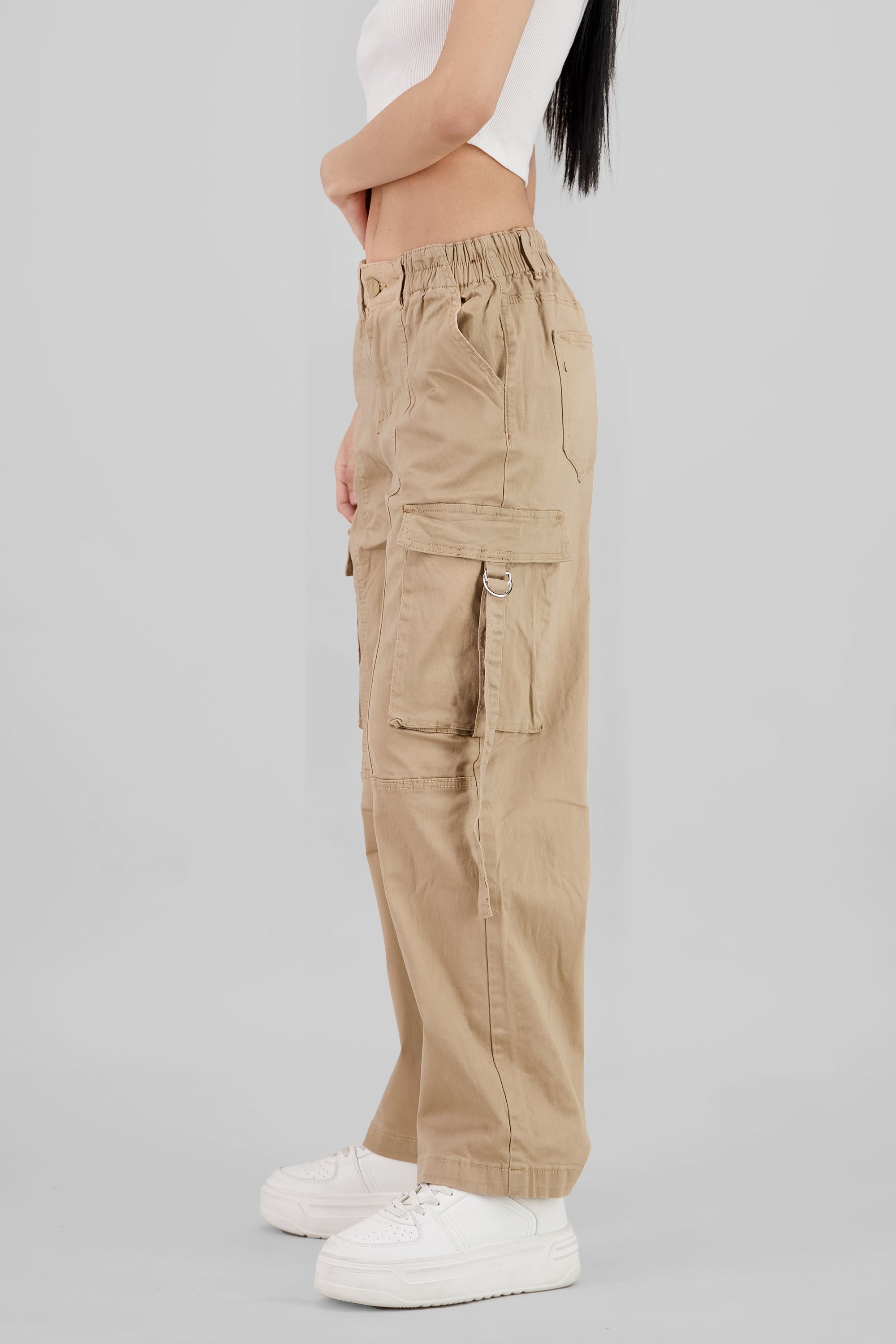 Cargo Pants with Drawstrings KHAKI