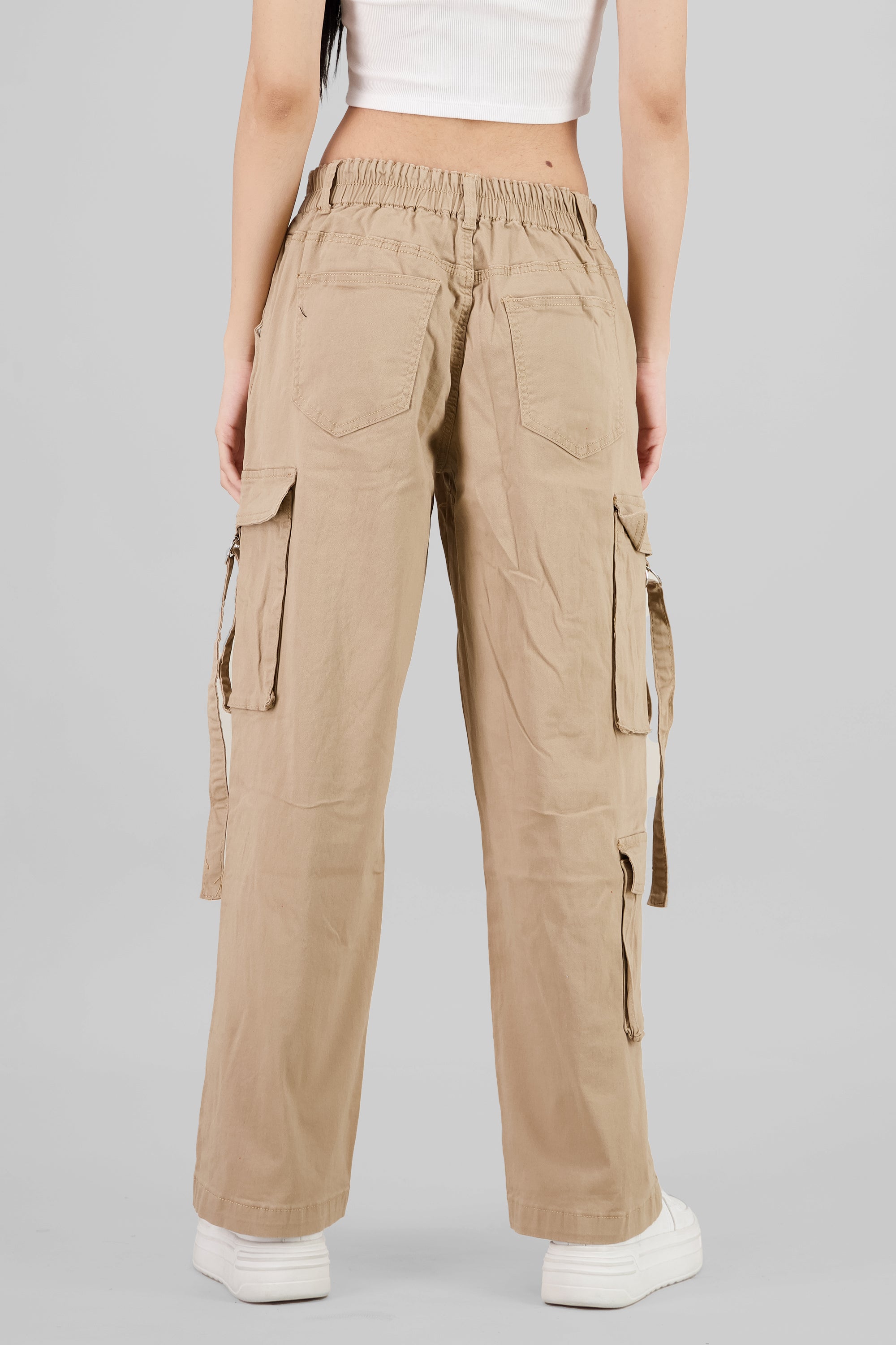 Cargo Pants with Drawstrings KHAKI