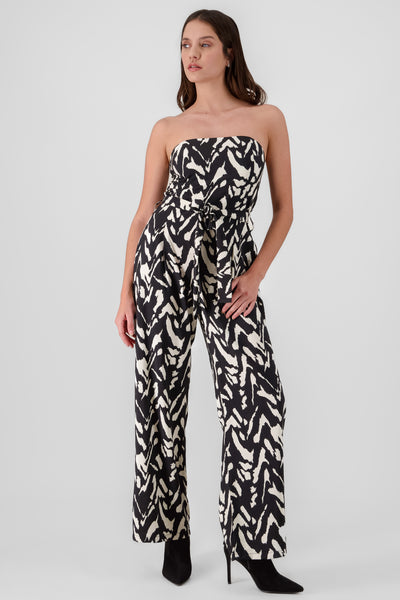 Strapless Jumpsuit BLACK COMBO