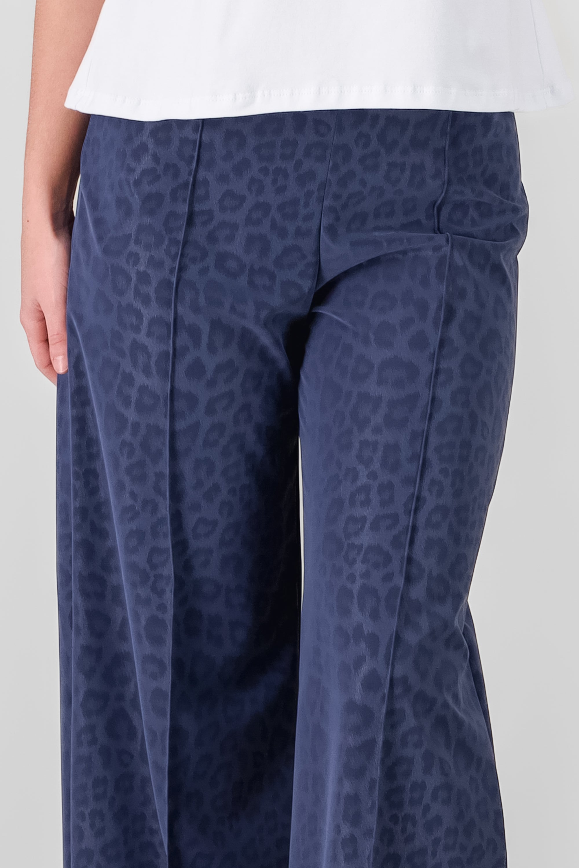 Matte Animal Print Pants ROYAL BLUE