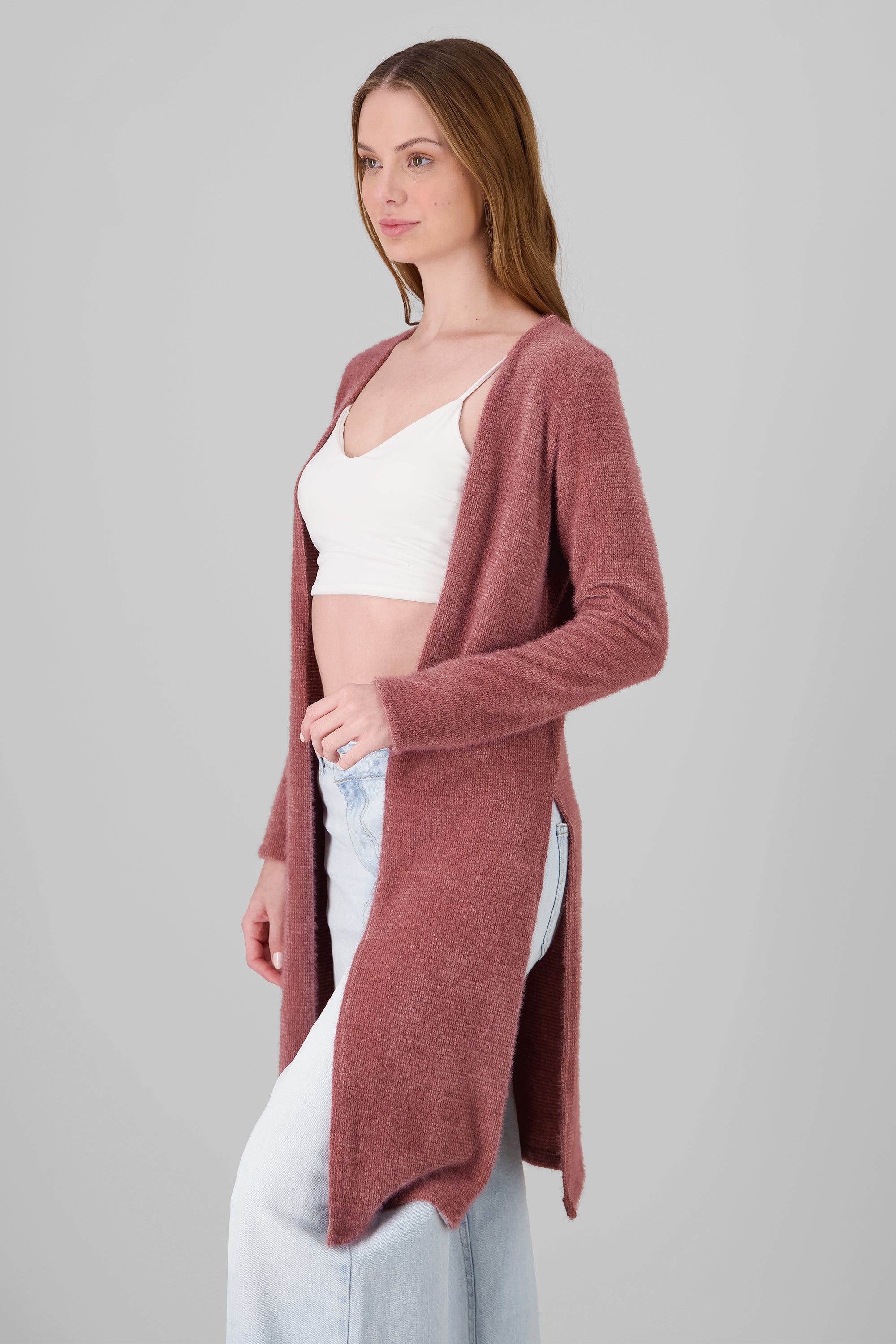 Long Cardigan MAUVE