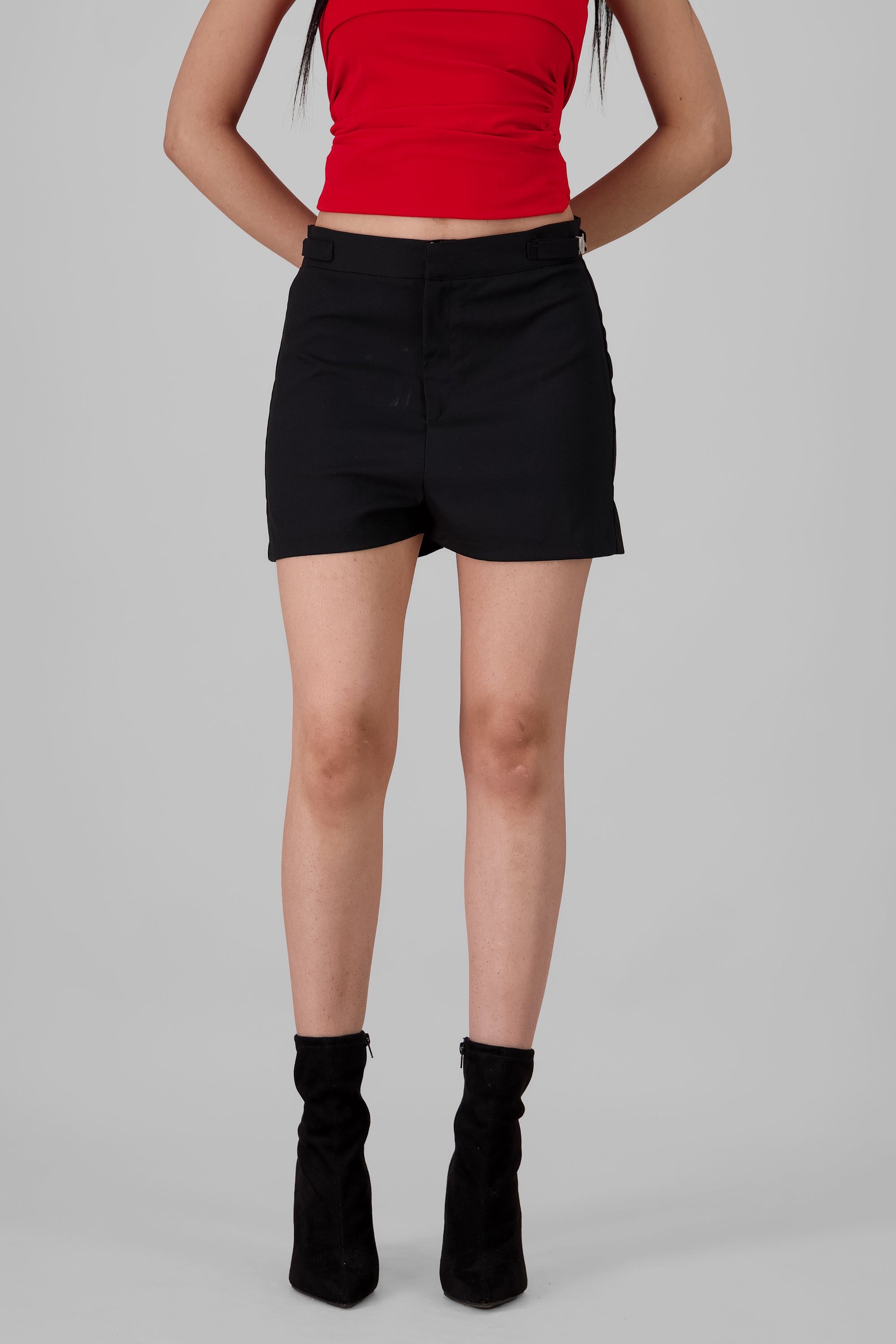 Metallic Side Detail  Shorts BLACK