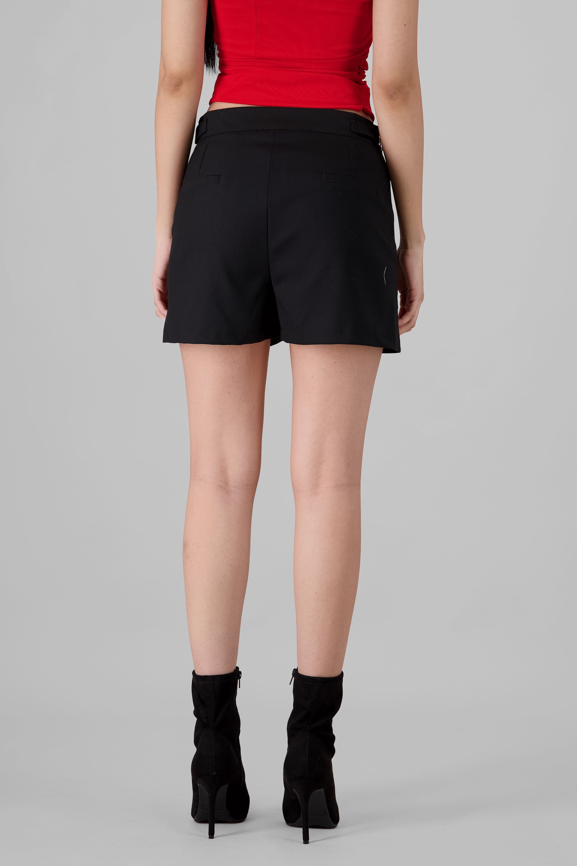 Metallic Side Detail  Shorts BLACK