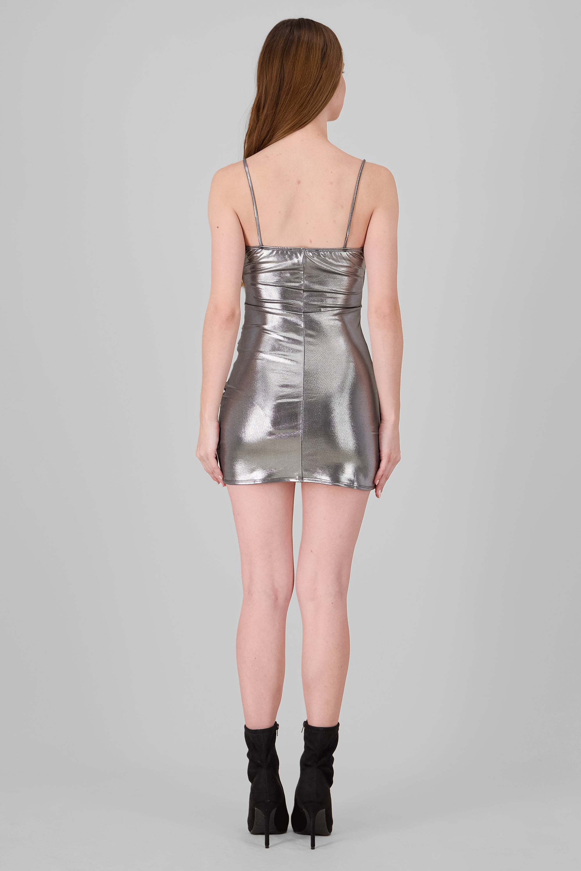 Metallic Mini Dress SILVER