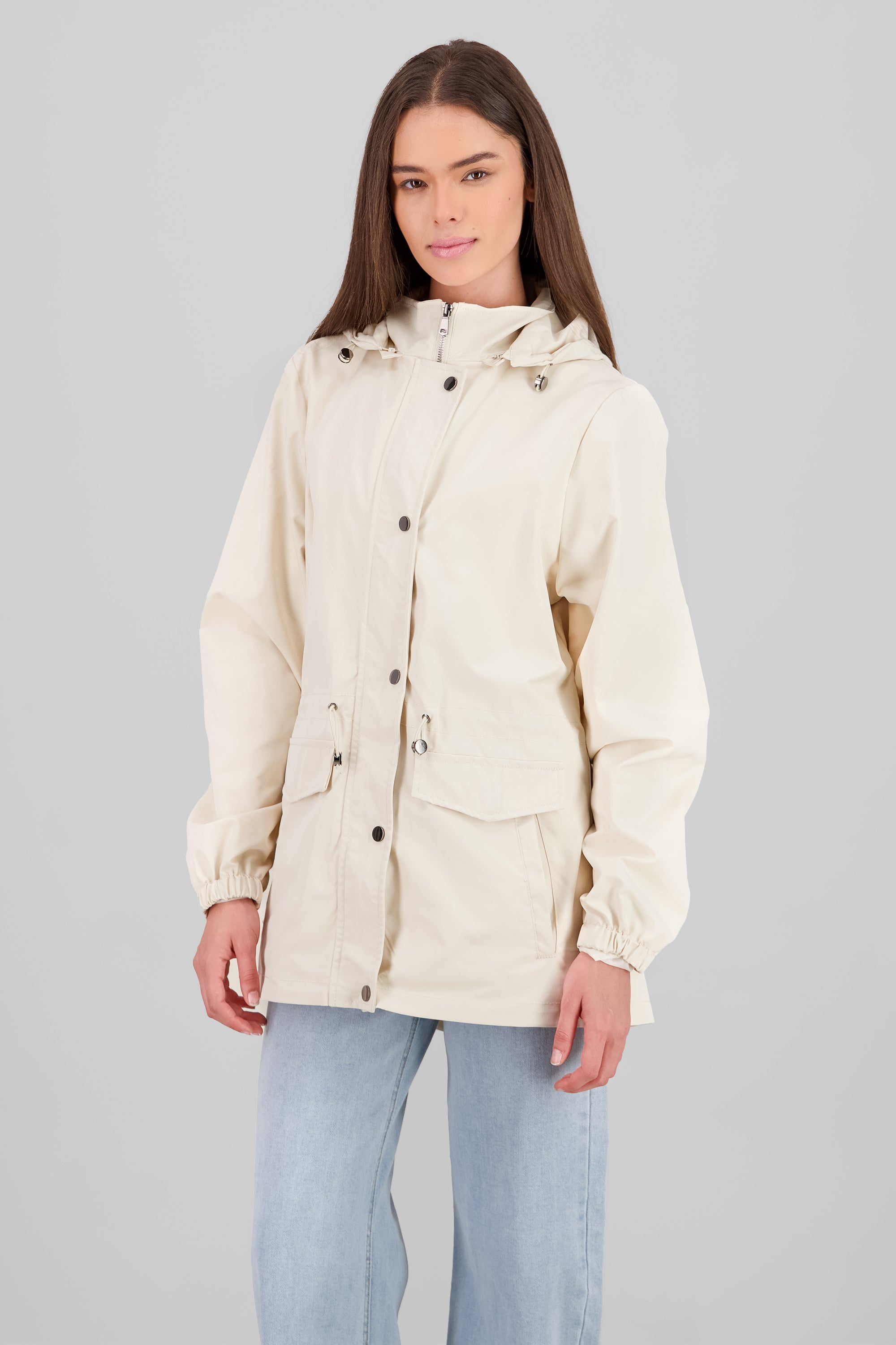 Short Buttoned Gabardine CREAM