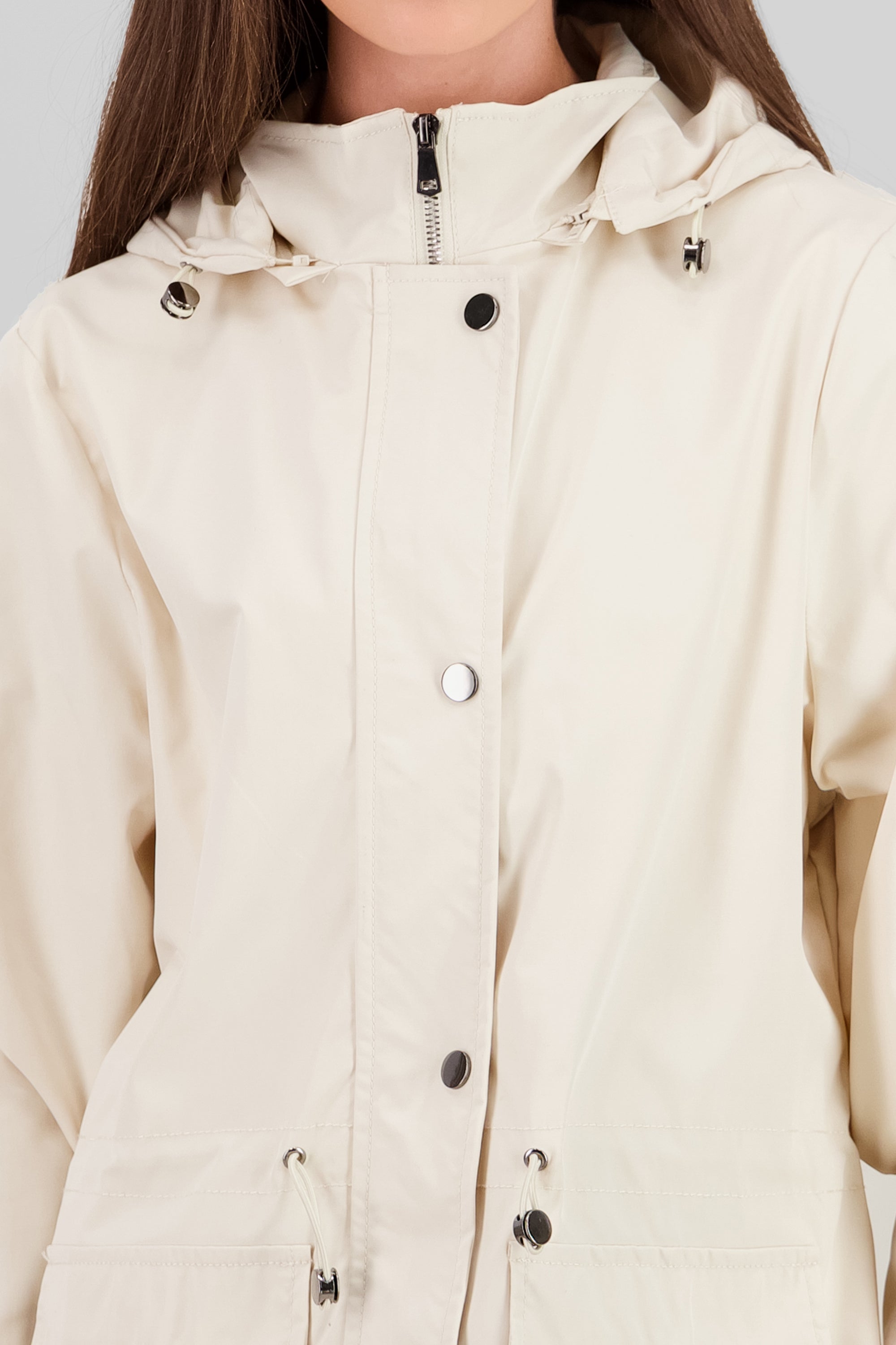 Short Buttoned Gabardine CREAM