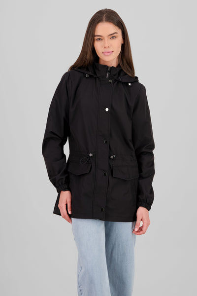 Short Buttoned Gabardine BLACK