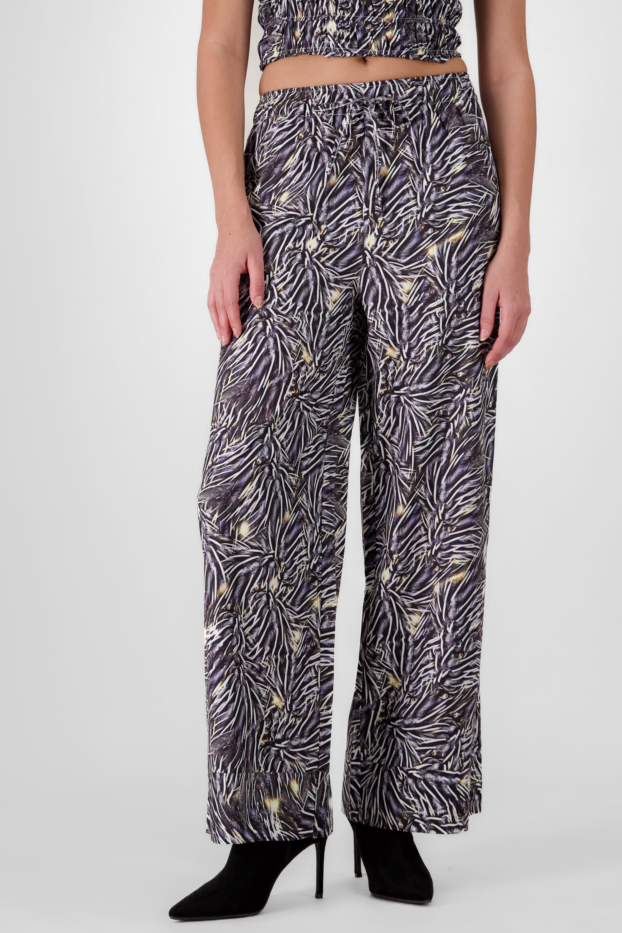 Animal Print Pants BLACK COMBO