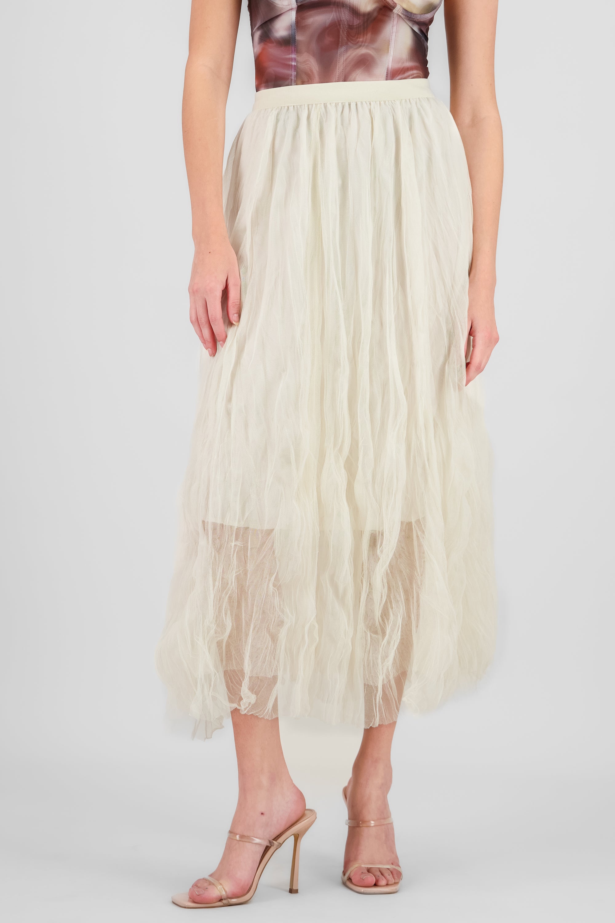 Textured Maxi Skirt IVORY